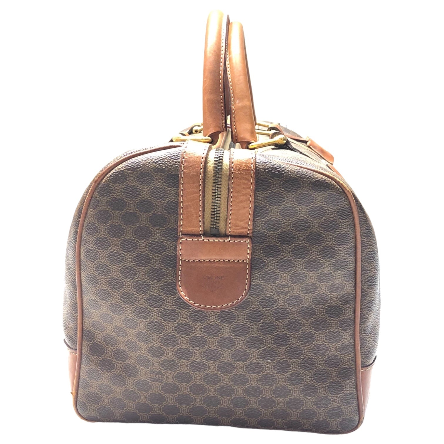 CELINE(セリーヌ) macadam pattern boston bag マカダム柄 ボストン バッグ M11 ブラウン OLD ヴィンテージ 旅行鞄
