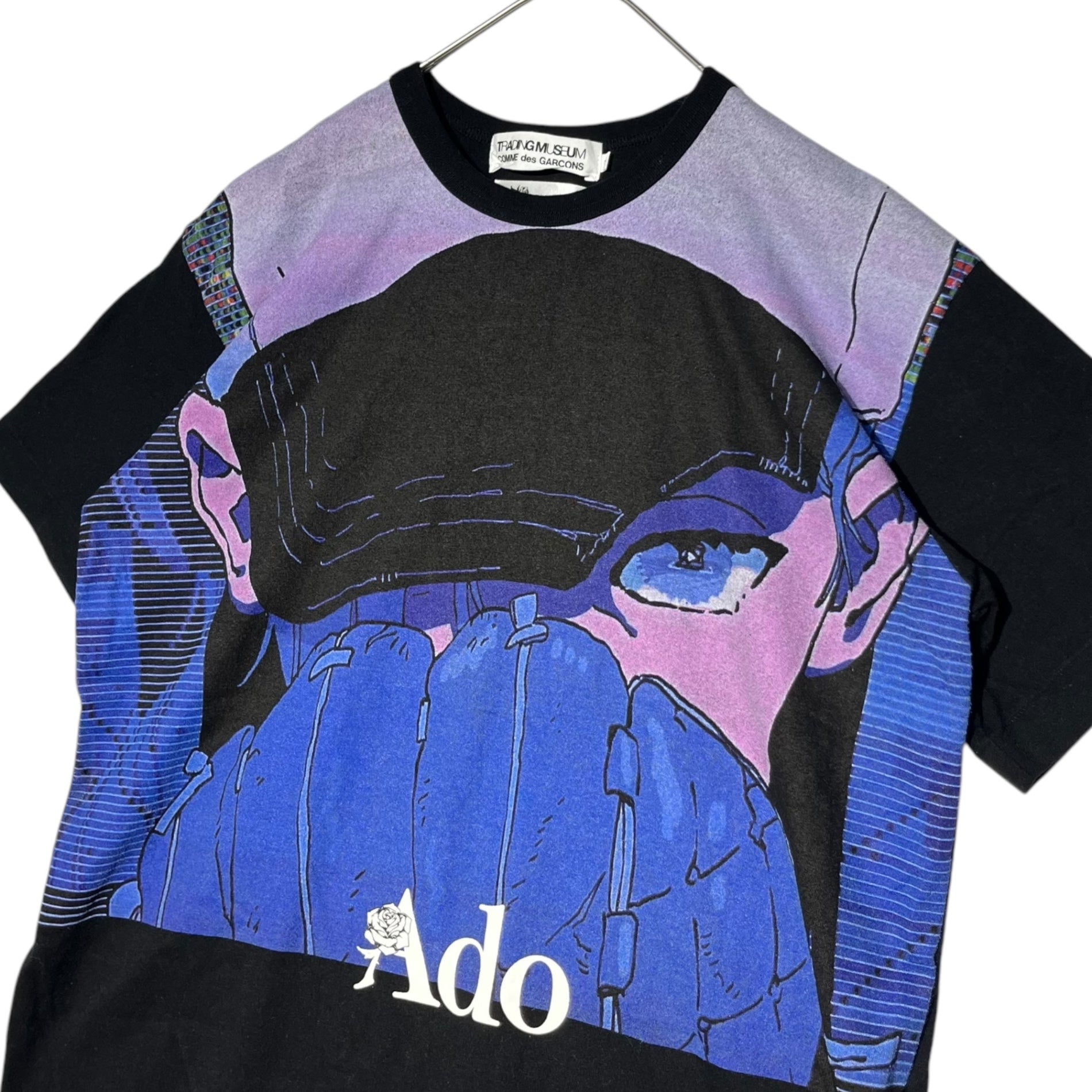 COMME des GARCONS × Ado(コムデギャルソン × アド) TRADING MUSEUM 「Ado」 Collaboration T-shirt トレーディング ミュージアム 「アド」 コラボ Tシャツ LM-T102 XL ブラック AD2024