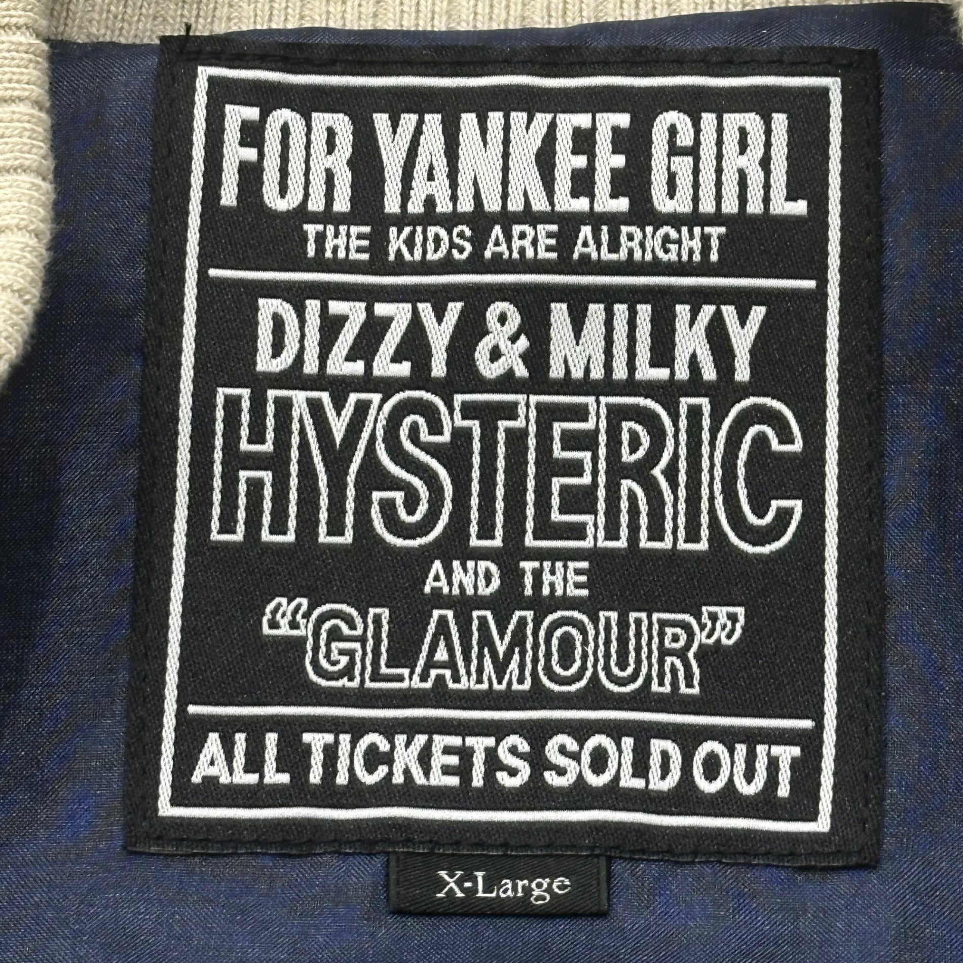 HYSTERIC GLAMOUR(ヒステリックグラマー) 25SS ”FLAMING YOUTH” Souvenir Jacket 刺繍 スカジャン 02251AB03 XL ネイビー×シルバー ジャケット