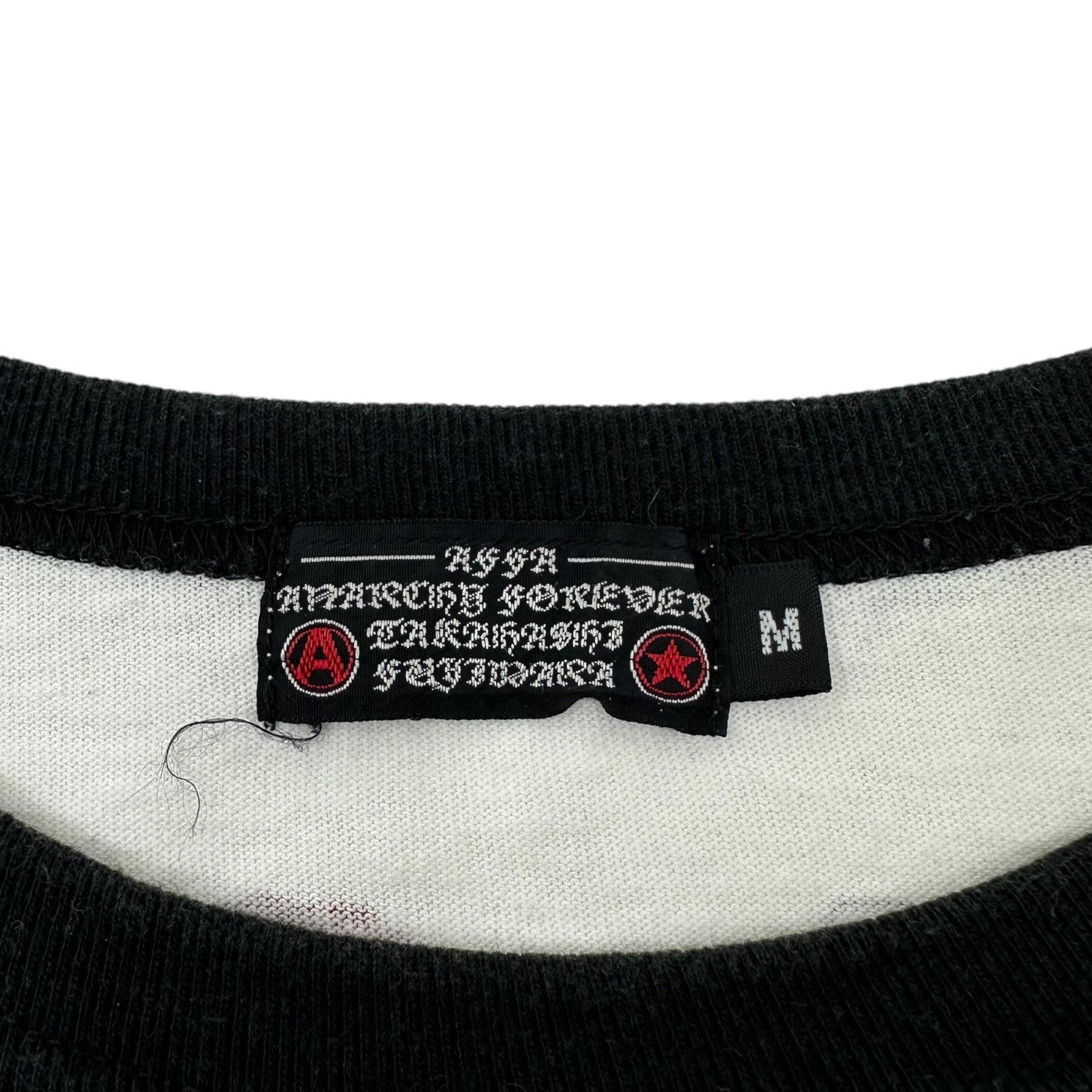 AFFA(エーエフエフエー) 90's Early spider check raglan cut and sew 初期 スパイダー チェック ラグラン カットソー AF745 M ホワイト×ブラック