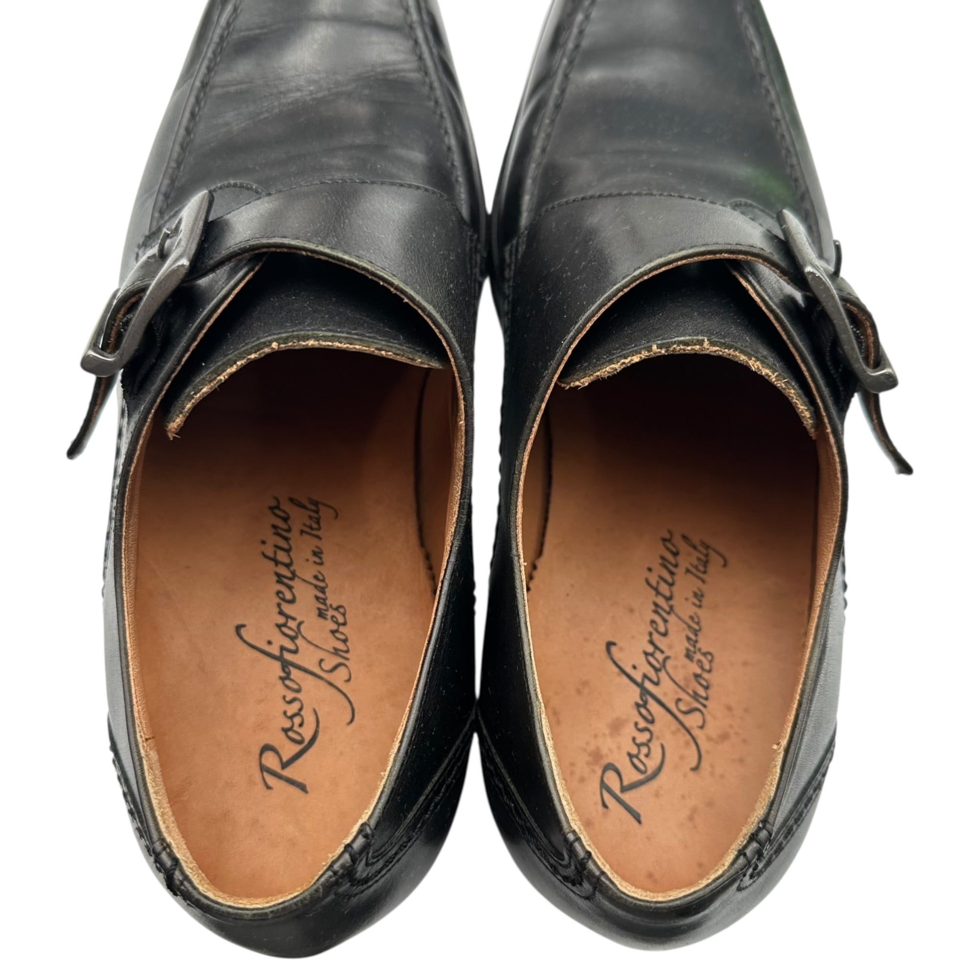 Rosso Fiorentino(ロッソフィオレンティーノ) ITALY made Monk Strap Leather Shoes モンクストラップ レザー シューズ 2609 40(25cm~25.5cm程度) ブラック 革靴 イタリア製