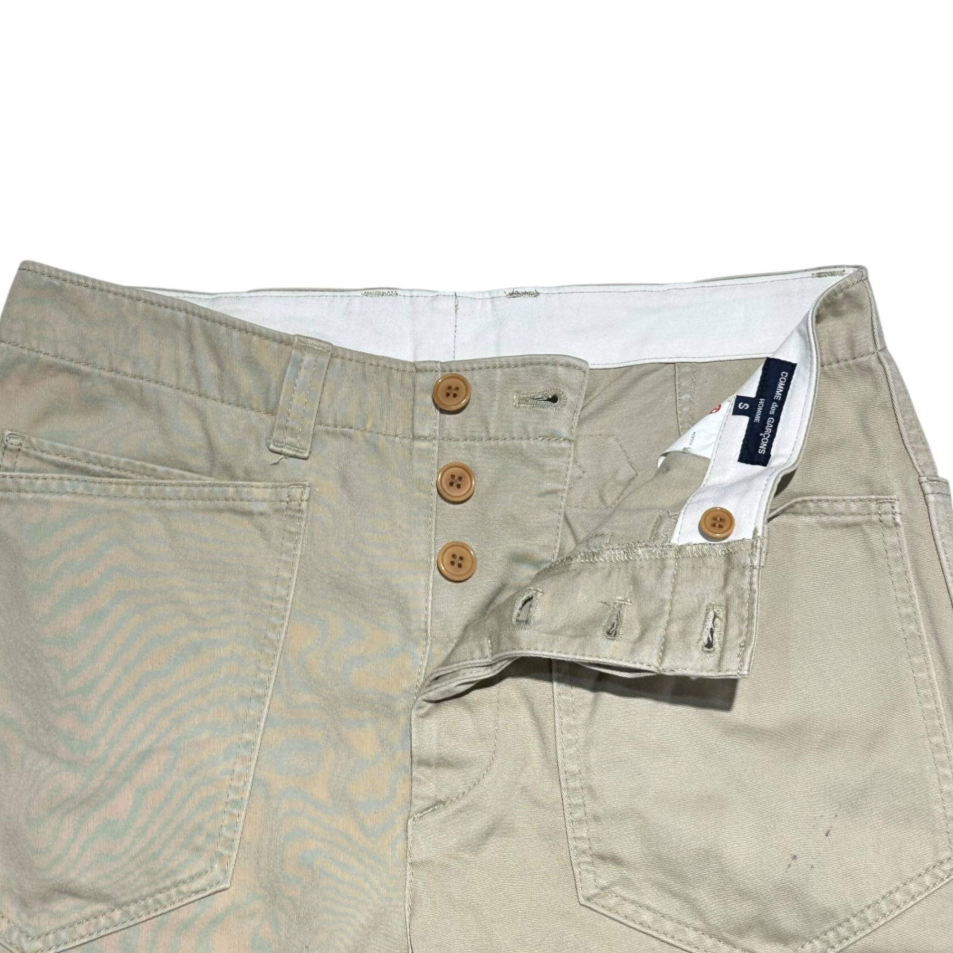 COMME des GARCONS HOMME(コムデギャルソンオム) 09AW Front Pocket Straight Chino Pants フロントポケット ストレート チノパン パンツ HD-P018 S ベージュ AD2009