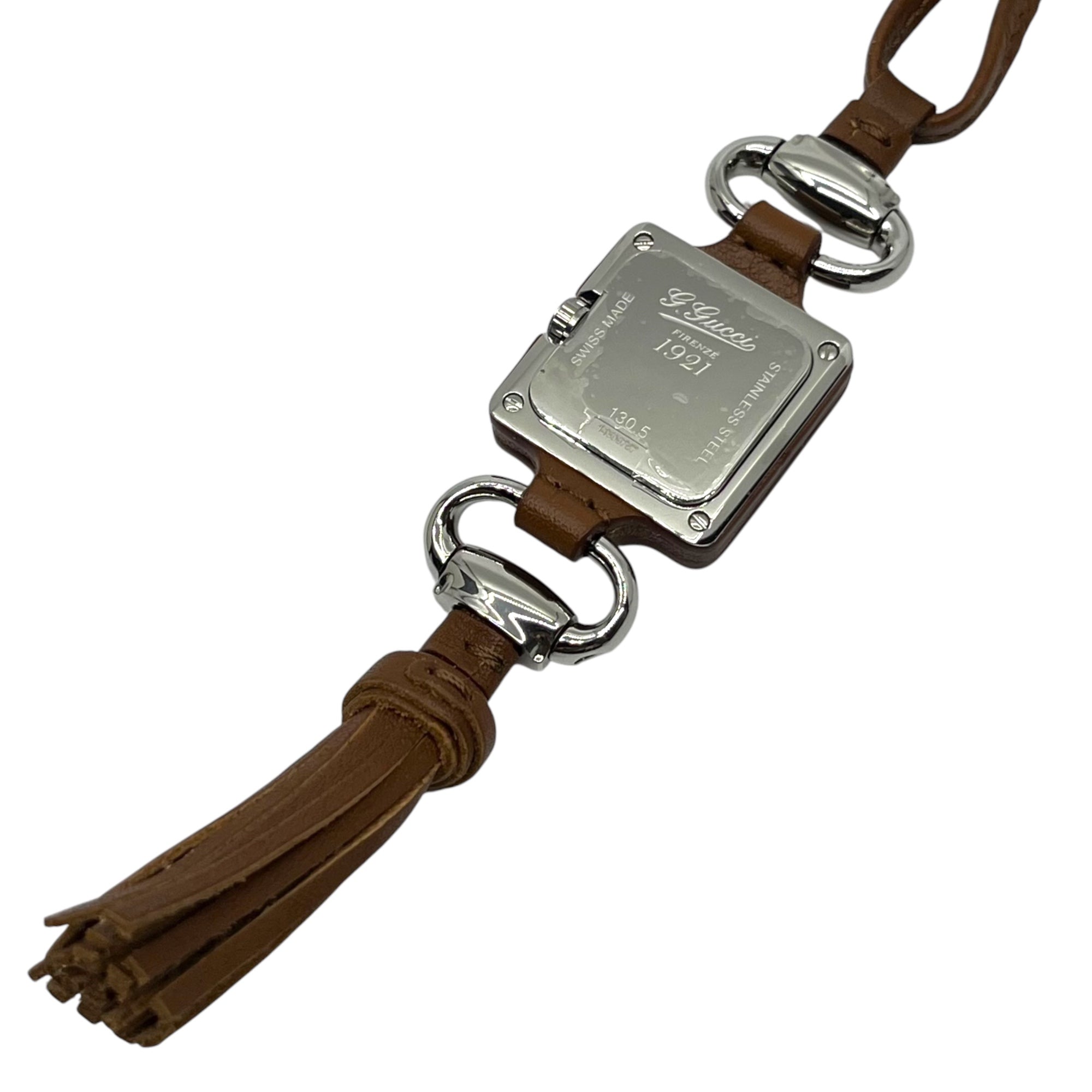 GUCCI(グッチ) pendant watch レザー ペンダント ウォッチ YA130417 FREE ブラウン 箱・ケース付 ネックレス 時計