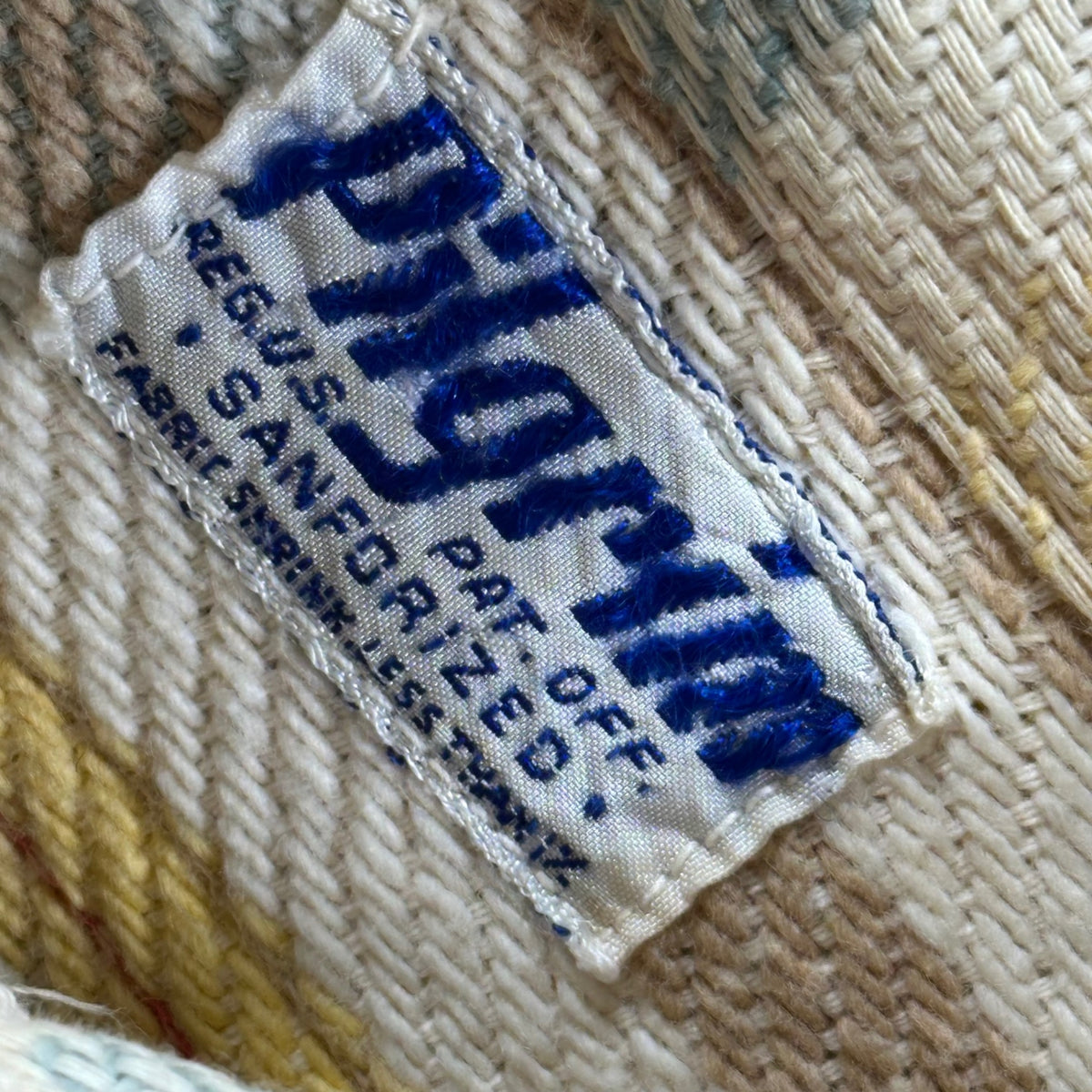 Pilgrim(ピルグリム) 1950's Cotton flannel shirt コットン フランネル シャツ 表記無(M程度) ベージュ 50年代 ヴィンテージ チェック