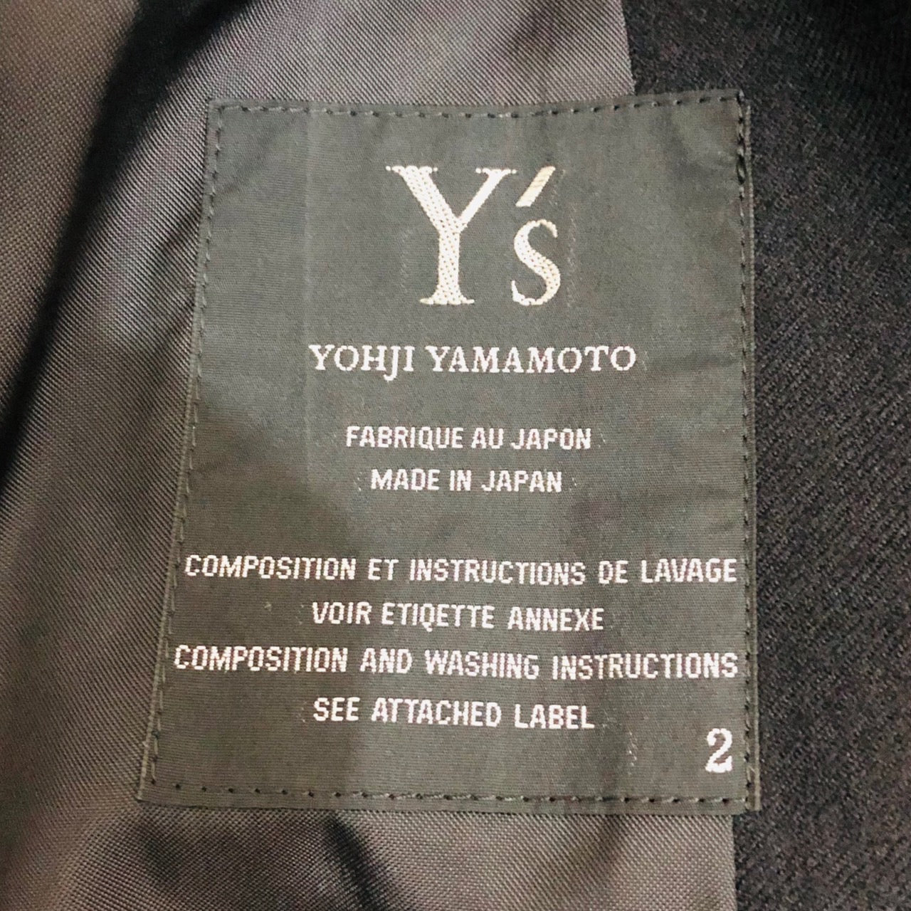 Y'S(ワイズ) ウールギャバジンmany buttonワンピース YN-D01-154 SIZE 2(M) ブラック