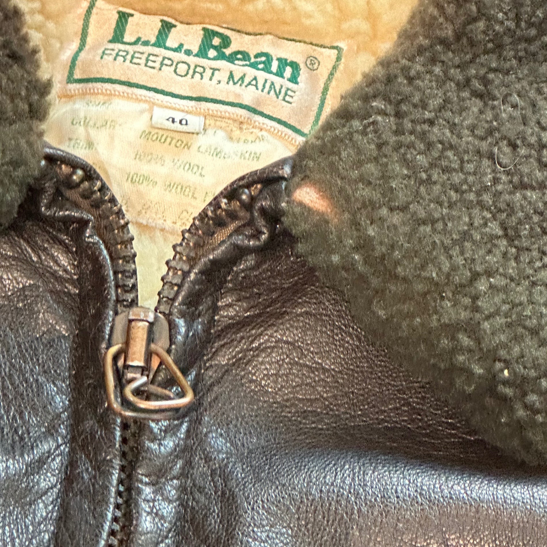 L.L.BEAN(エルエルビーン) 70's G-1 Flight Leather Jacket 70年代 フライト レザー ジャケット 40(L程度) ダークブラウン