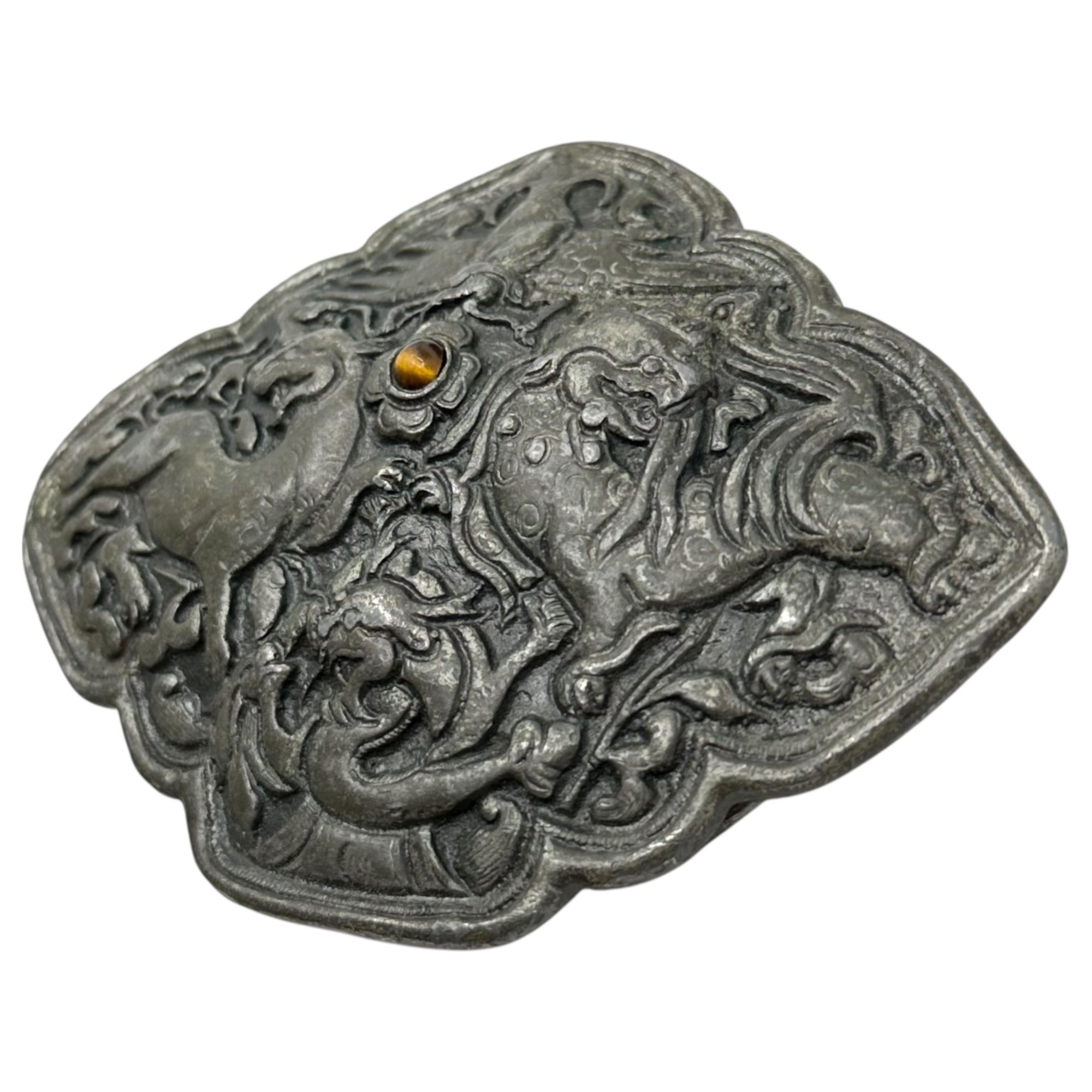 Bergamot Brass Works(ベルガモット ブラス ワークス) 1974 Belt Buckle 1974年 ベルト バックル N-60 シルバー
