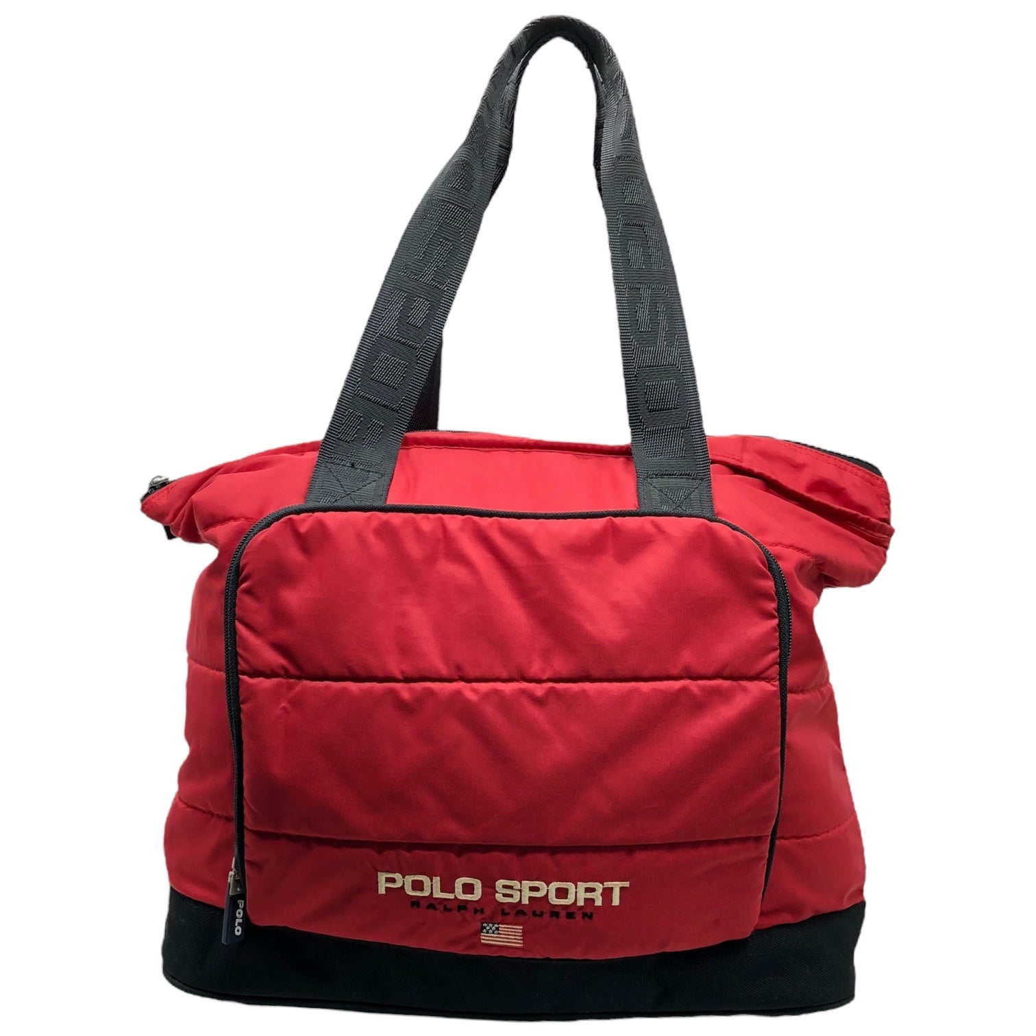 POLO SPORT(ポロスポーツ) OLD LOGO TOTE BAG オールド ロゴ トートバッグ レッド×ブラック