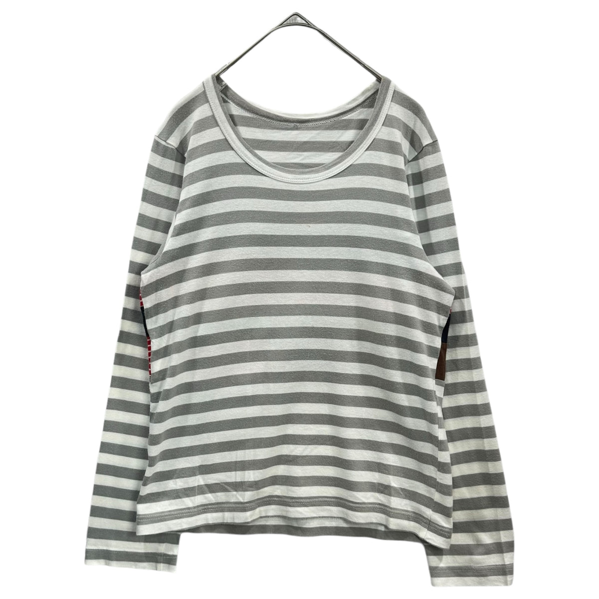 COMME des GARCONS SHIRT(コムデギャルソンシャツ) Multicolor Striped Panel L/S Tee マルチボーダー 切替 長袖 Tシャツ S5B022 表記無(S程度) ホワイト×マルチカラー