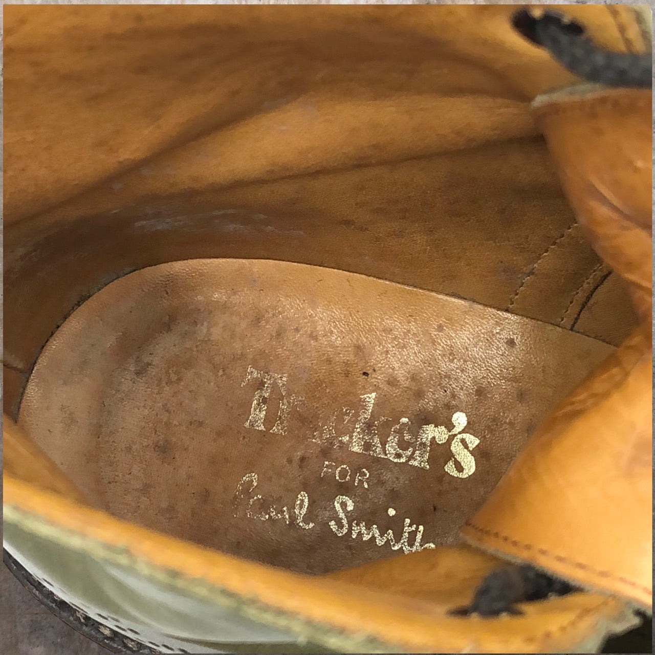 Tricker's(トリッカーズ) カントリーブーツ 832723 7.5(26.5~27.0程度) カーキ paul smith別注品