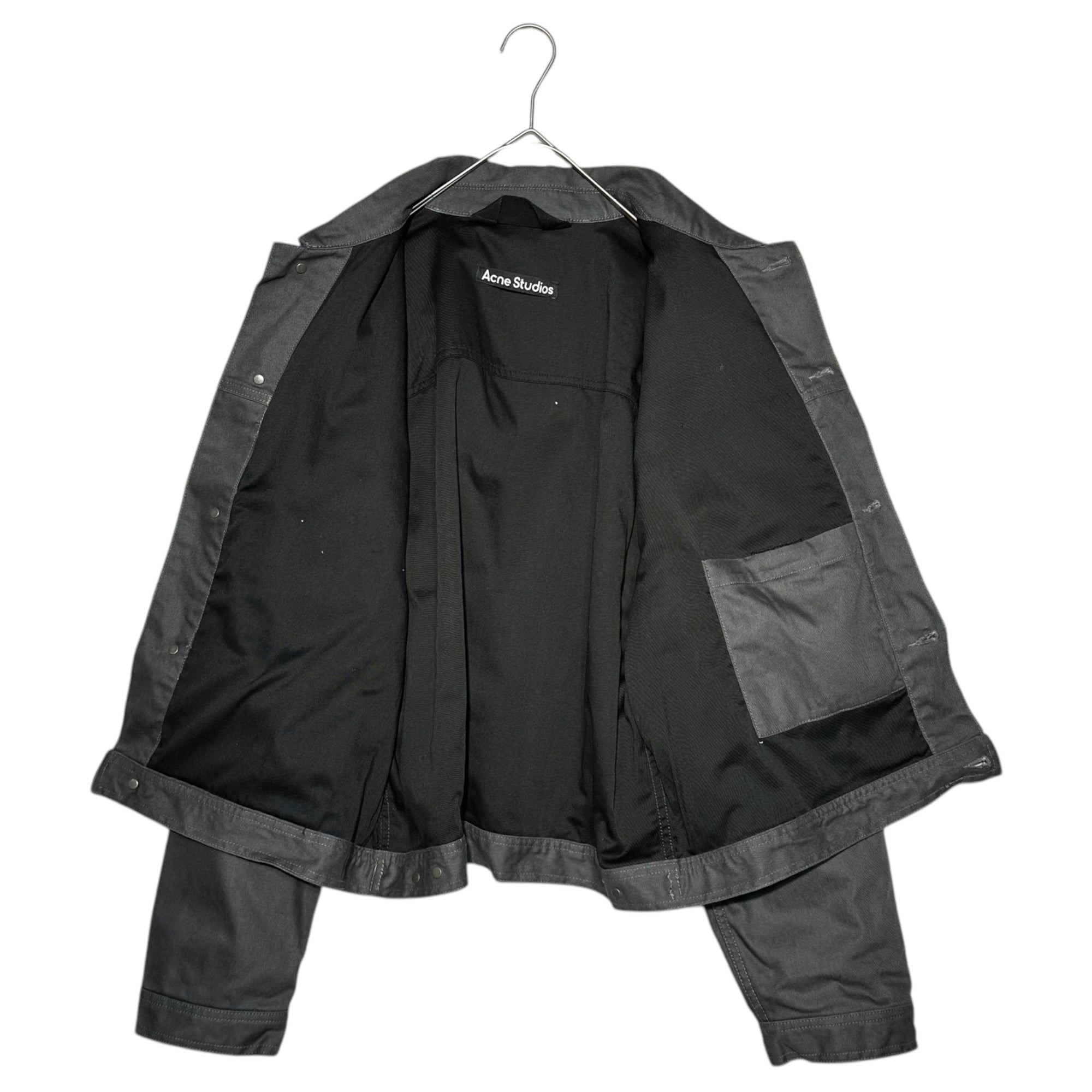 Acne Studios(アクネストゥディオズ) Canvas jacket - Dark grey 2ポケット トラッカー デニム ジャケット FA-UX-OUTW000143 S グレー