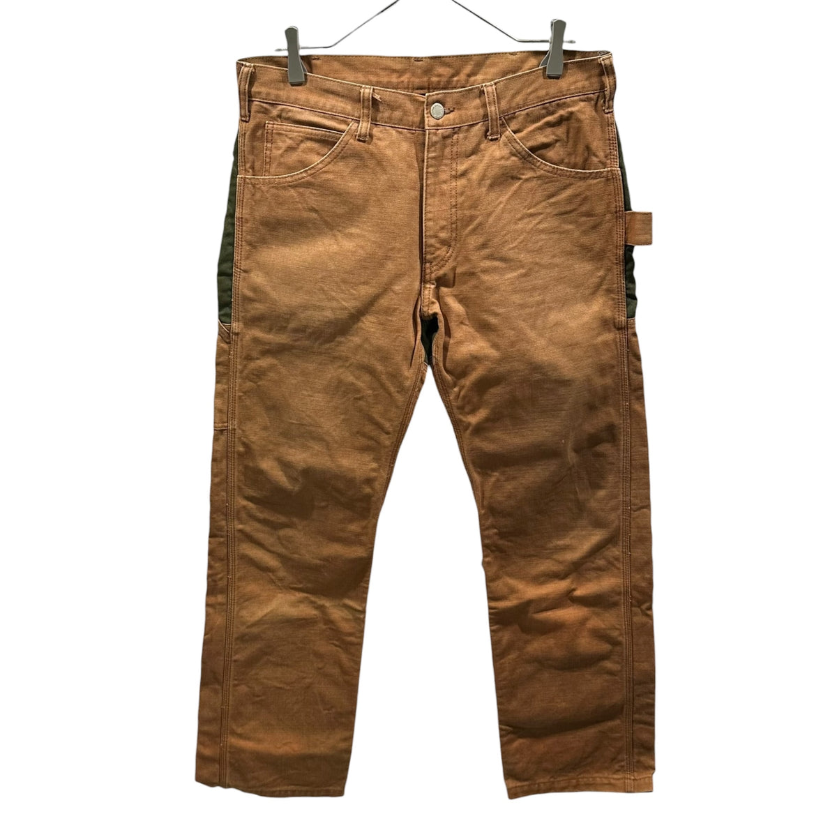 COMME des GARCONS HOMME(コムデギャルソンオム) 2009AW Nylon-panel duck canvas painter pants ナイロン 切替 ダック地 ペインター パンツ HD-P026 M ブラウン×オリーブ AD2009