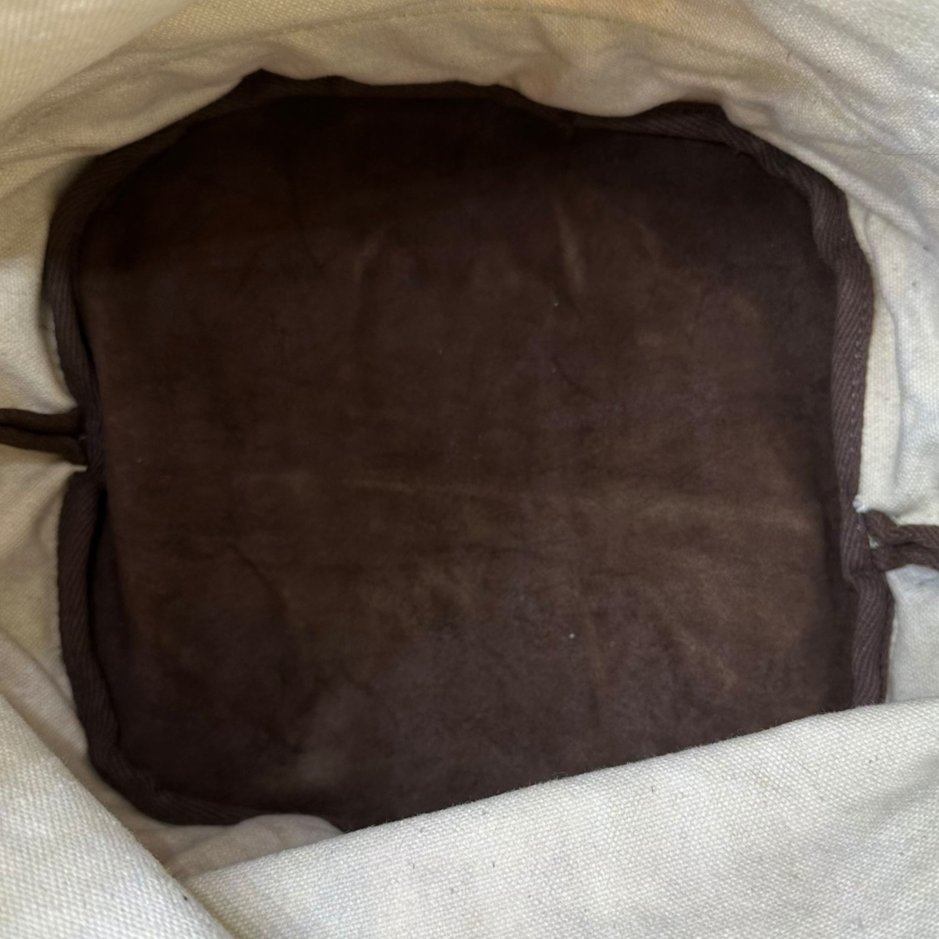 ARMANI JEANS(アルマーニジーンズ) Flag Motif Canvas Leather Tote Bag アメリカ国旗 モチーフ キャンバス レザー トート バッグ ネイビー×ブラウン