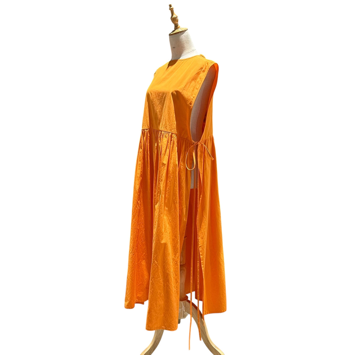 ELEPH(エレフ) Strik Dress Orange Cotton ストライクドレス オレンジ コットン 8626-343-0428 XS オレンジ サイドスリット ワンピース