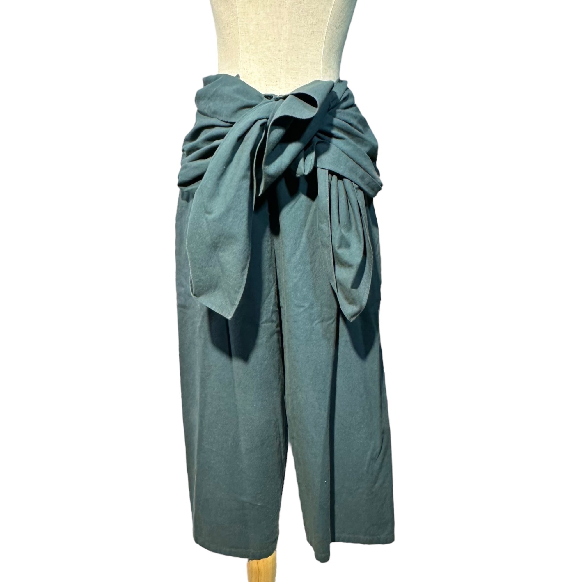 COMME des GARCONS(コムデギャルソン) 80's Wrap Skirt Layered Shorts 80年代 巻きスカート レイヤード ハーフパンツ P-110310 FREE ブルーグレー 川久保玲 本人期