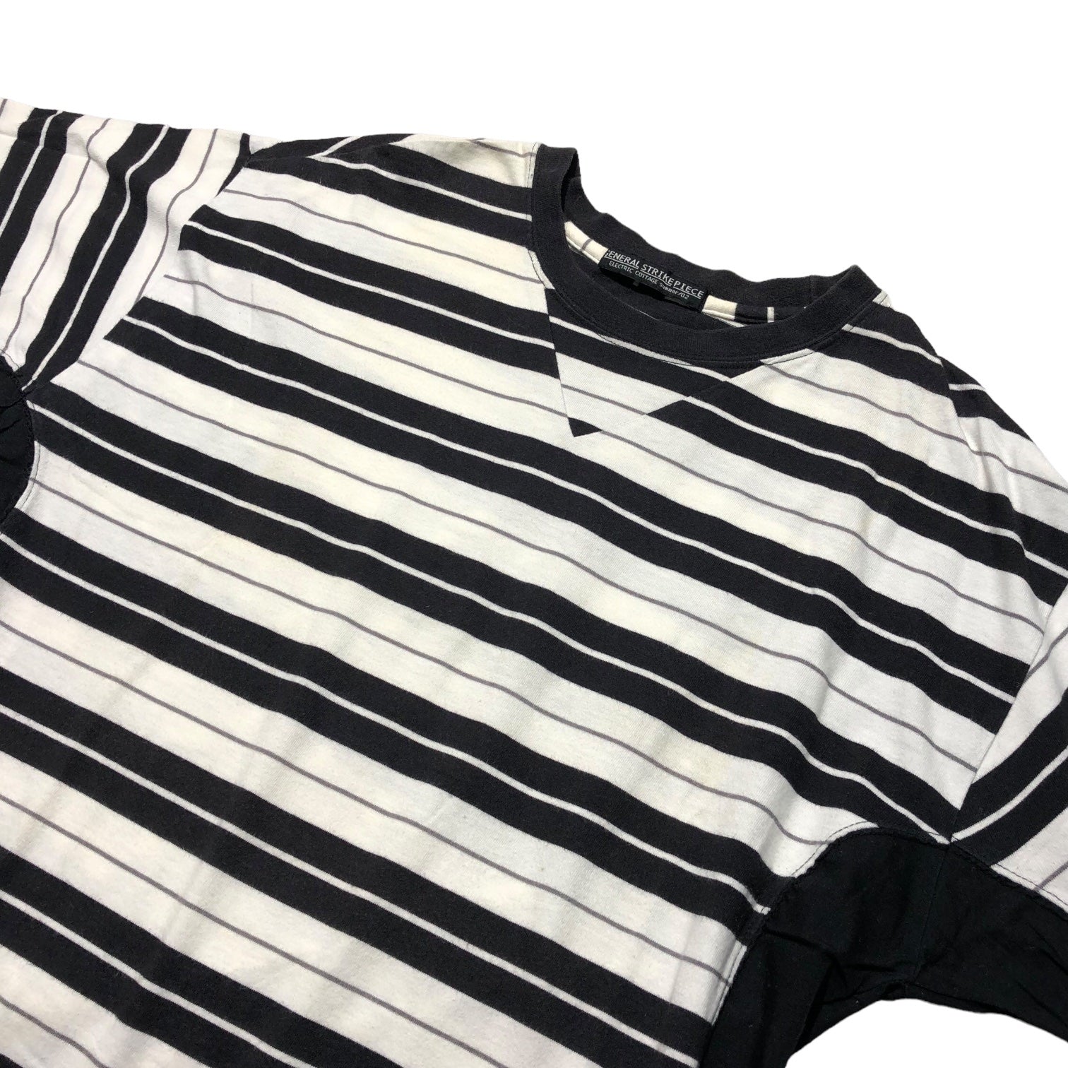 ELECTRIC COTTAGE(エレクトリックコテージ) 00's Switching border TEE 切替 ボーダー Tシャツ EC-SUMMER/02 M ホワイト×ブラック 藤原ヒロシ