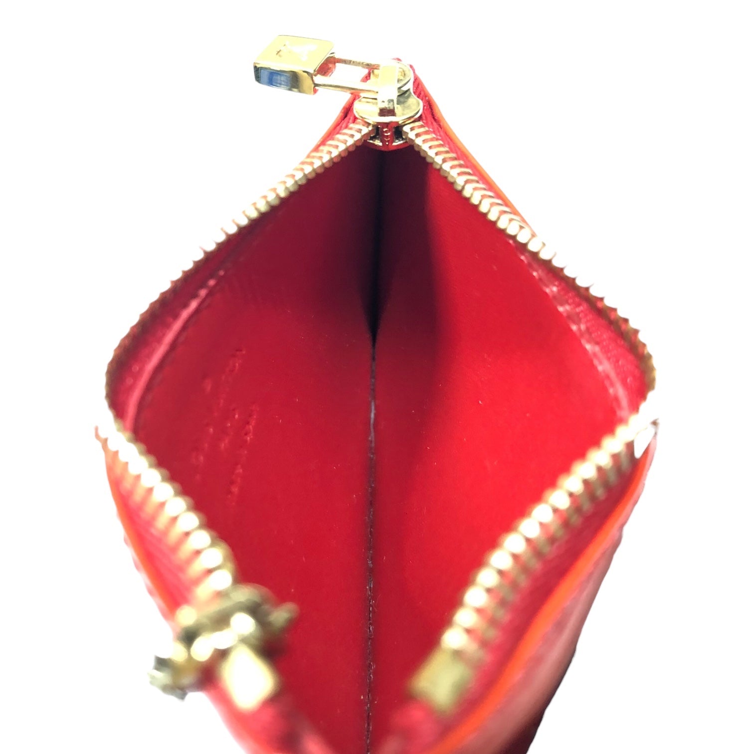 LOUIS VUITTON(ルイヴィトン) ポシェットクレ コインケース モノグラム ヴェルニ ポムダムール M91205 レッド CA0023 小銭入れ キーケース