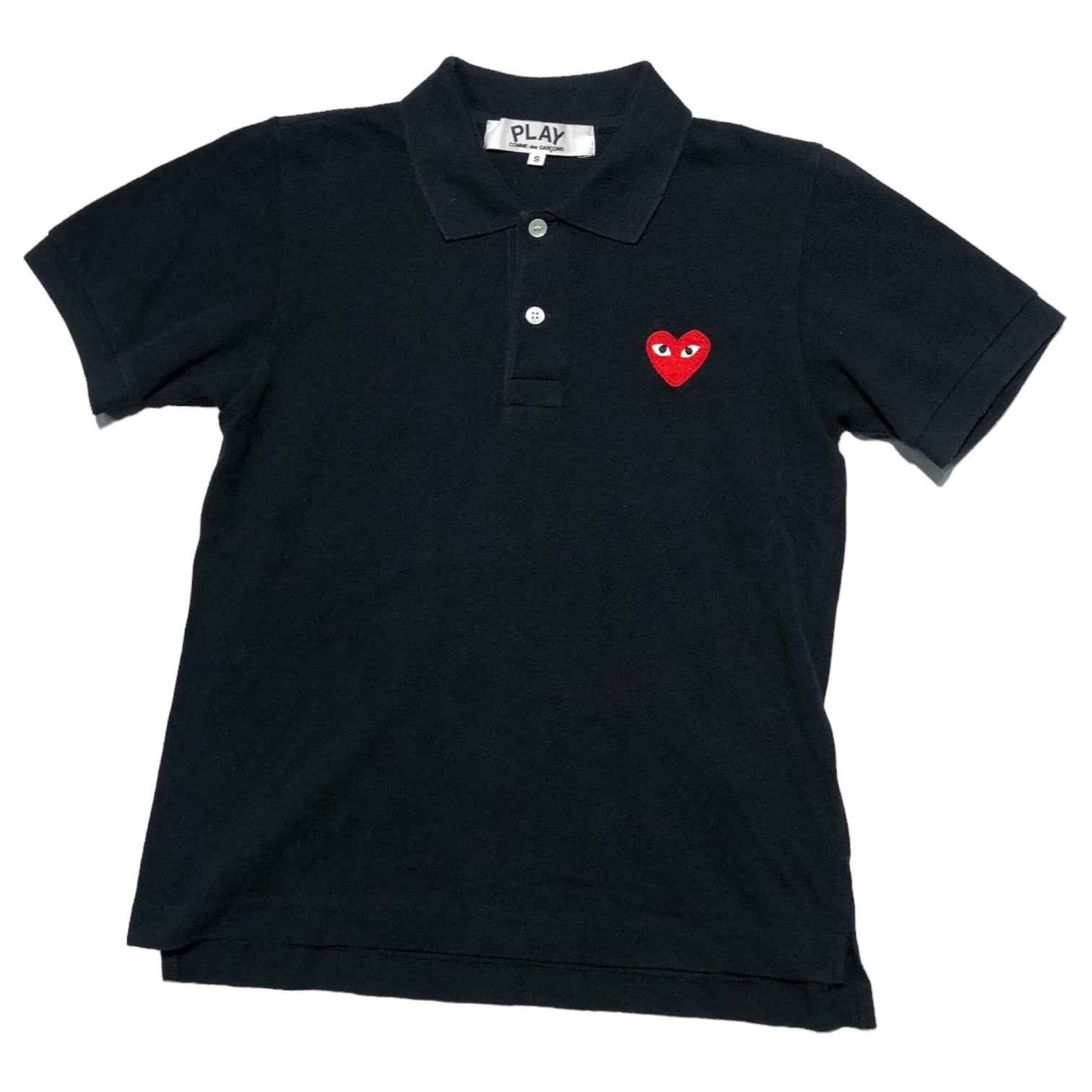 PLAY COMME des GARCONS(プレイコムデギャルソン) Heart patch polo shirt ハートワッペン ポロシ