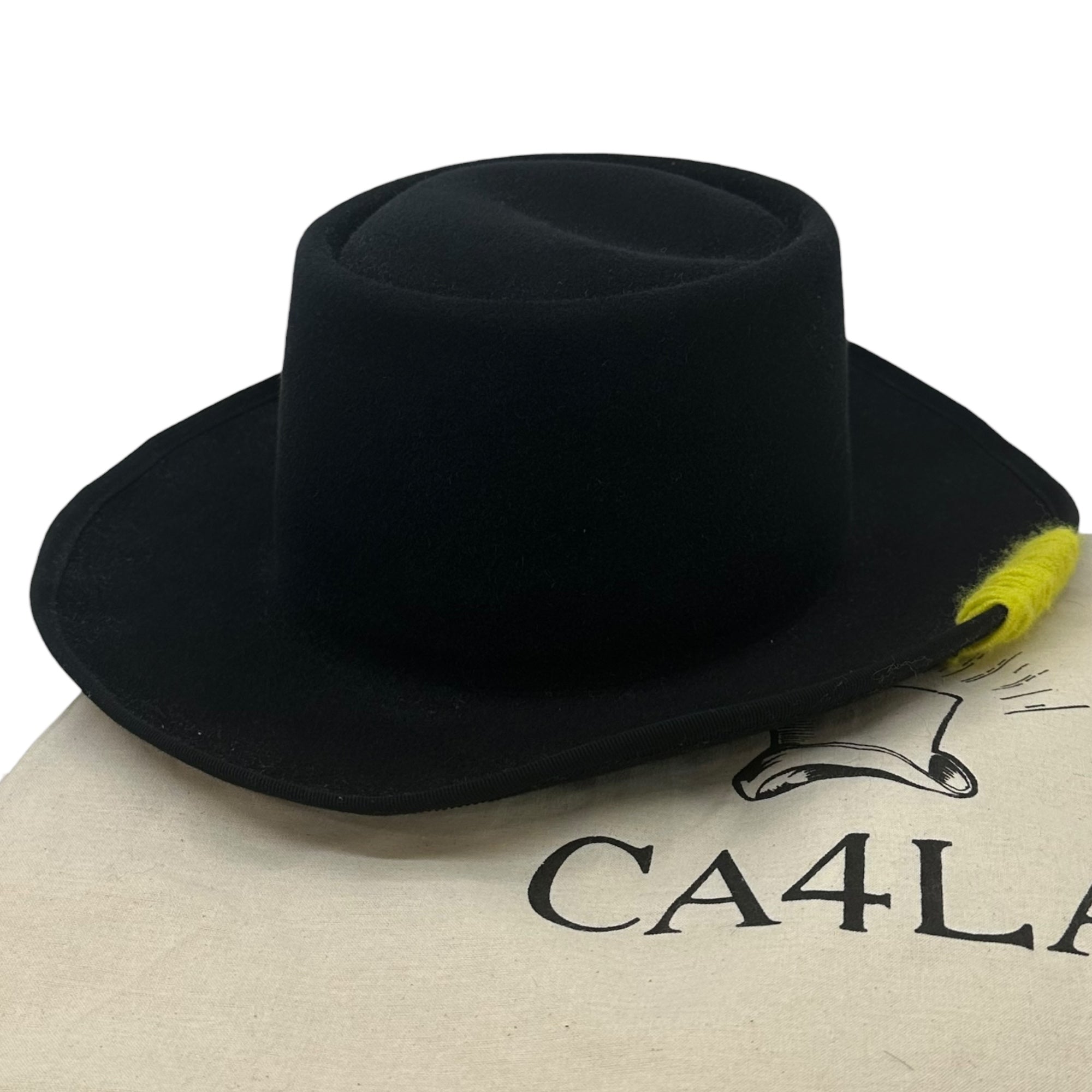 CA4LA(カシラ) AKIMOTO (AKM) Series Wool Stitch Wide-Brim Hat アキモト シリーズ 毛糸 ステッチ ワイド ブリム ハット AKM00022 ブラック