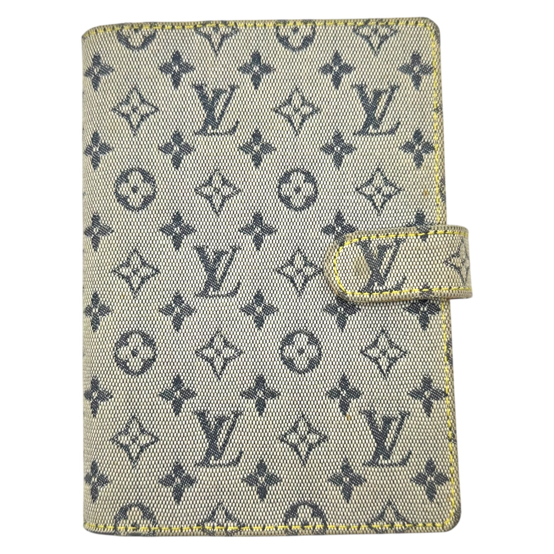 LOUIS VUITTON(ルイヴィトン) アジェンダPM ミニ モノグラム R20910 ホワイト×ネイビー CA1000 A6 手帳ケース