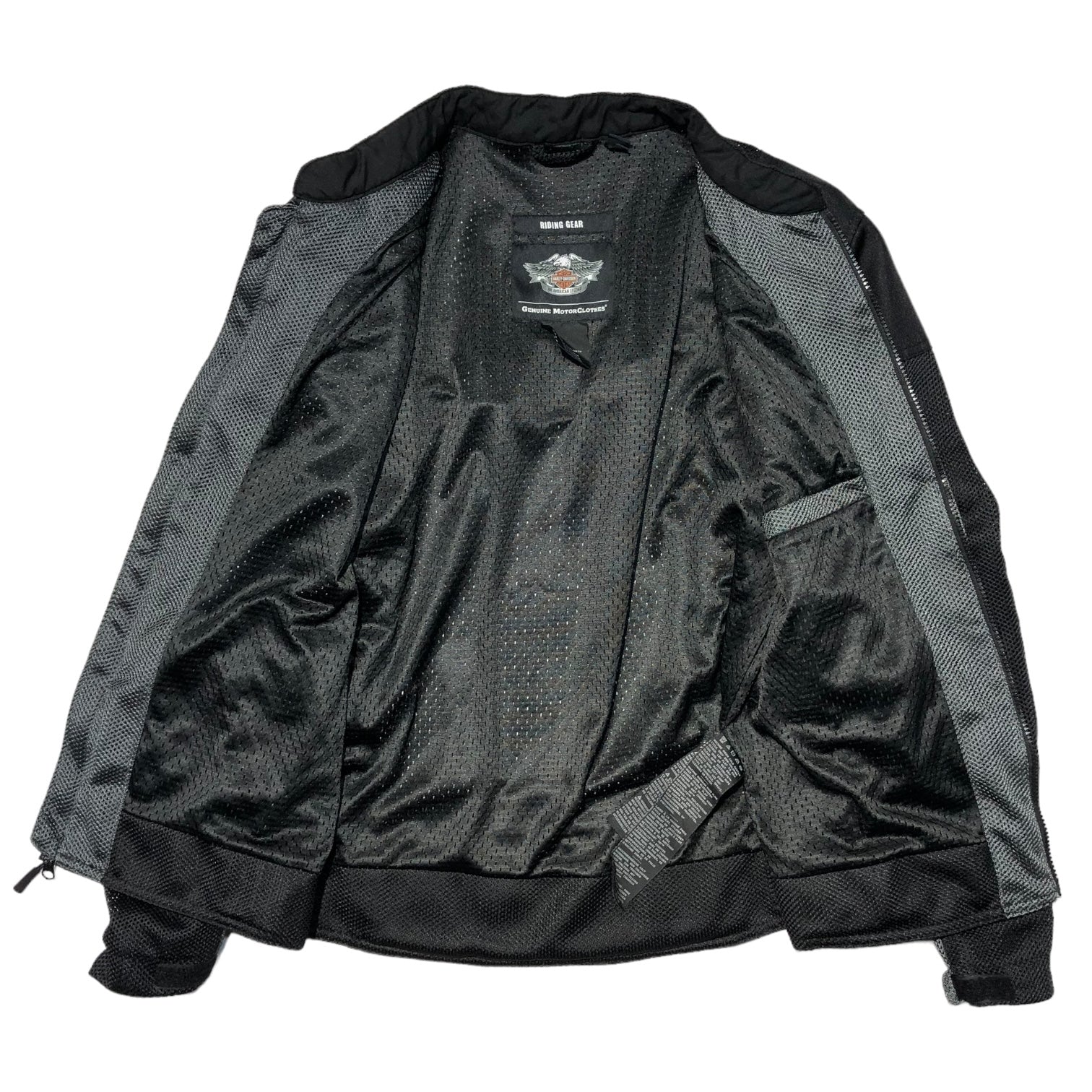 HARLEY DAVIDSON(ハーレーダヴィッドソン) Skull Mesh Riding Jacket スカル メッシュ ライディング ジャケット モーターサイクル 2輪 98092-15VM L グレー×ブラック レーシング バイカー ライダース