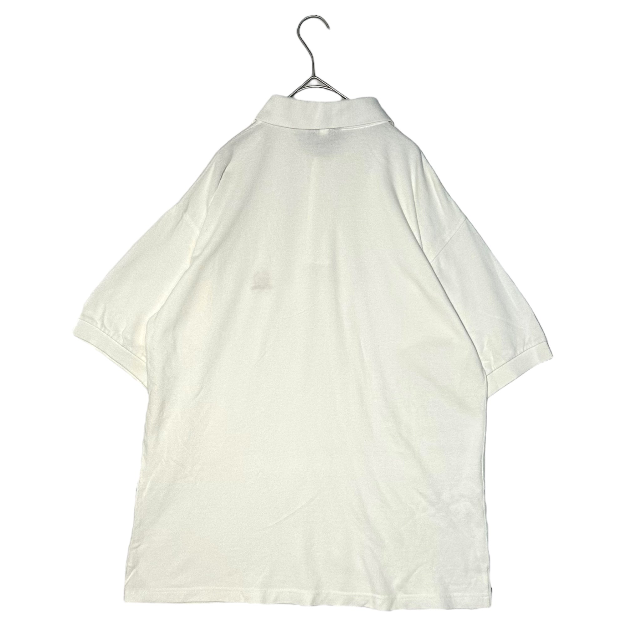 Christian Dior MONSIEUR(クリスチャンディオールムッシュ) One-point logo polo shirt ワンポイント ロゴ ポロシャツ XL ホワイト