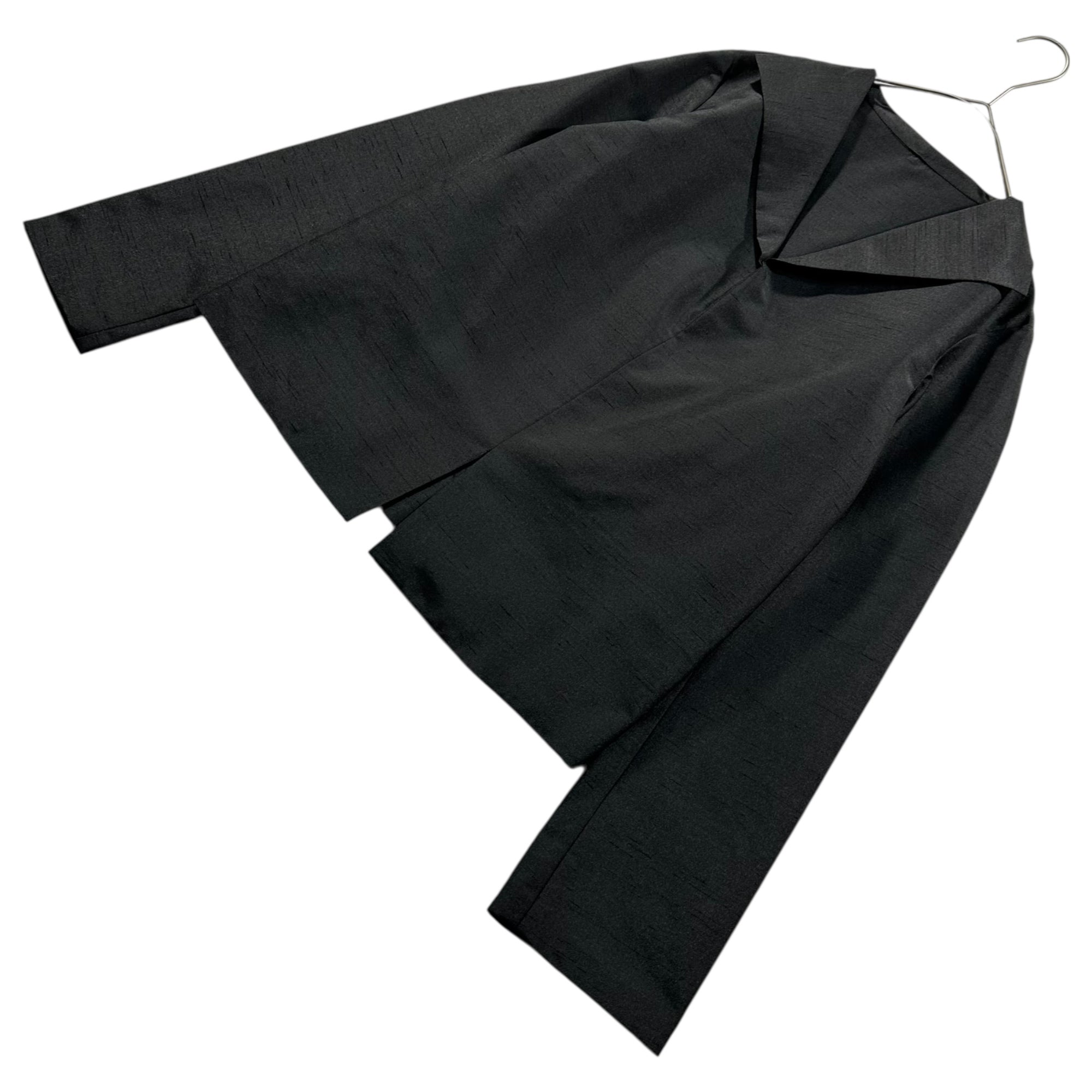 Y's(ワイズ) 90's Ripple Poly Fabric Skipper Blouse 90年代 リップル ポリ スキッパー ブラウス YF-B04-910 FREE(S程度) ブラック ヨウジヤマモト