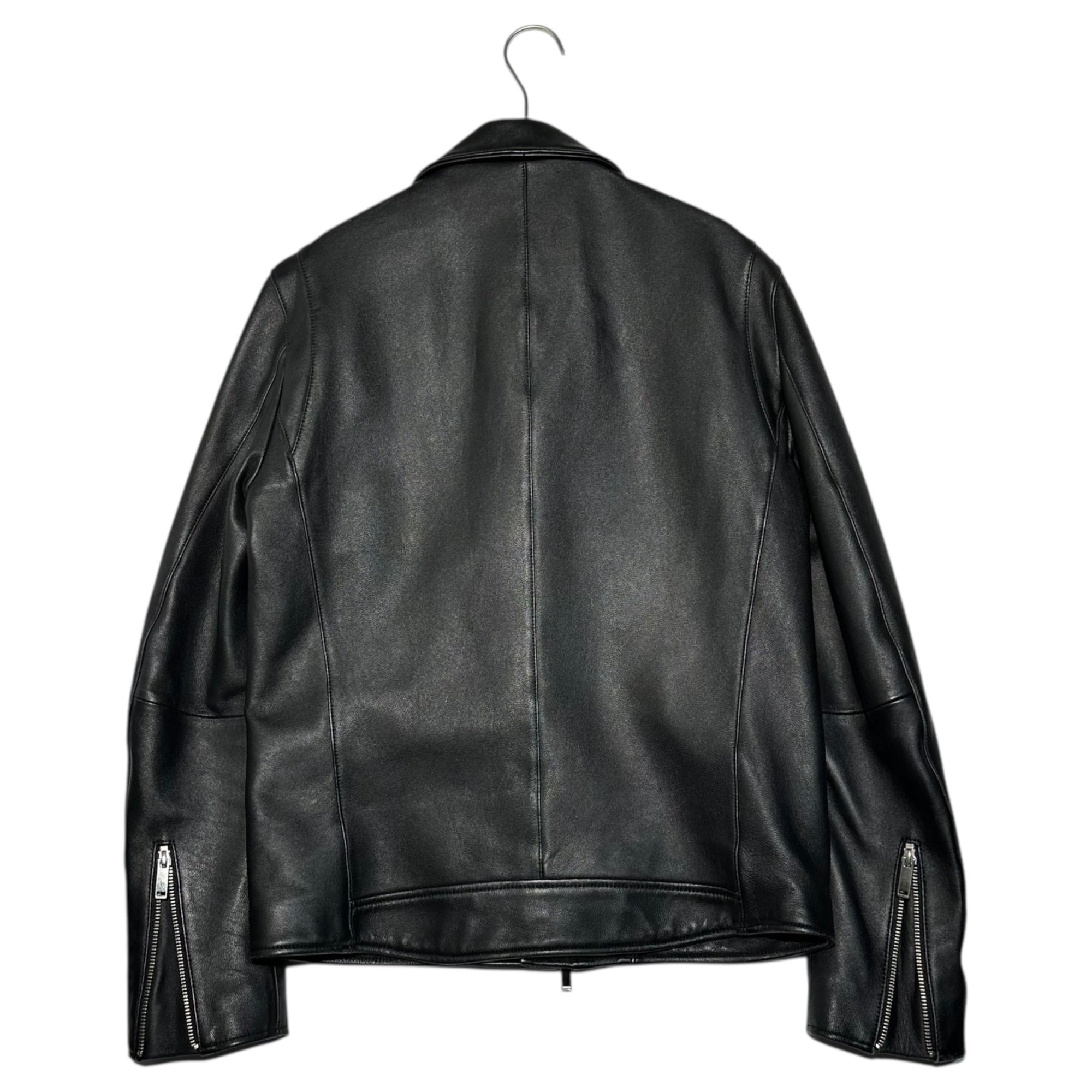 STUDIOUS(ステュディオス) Double Lamb Leather Riders Jacket ダブル ラムレザー ライダース ジャケット 107458002 3(L程度) ブラック