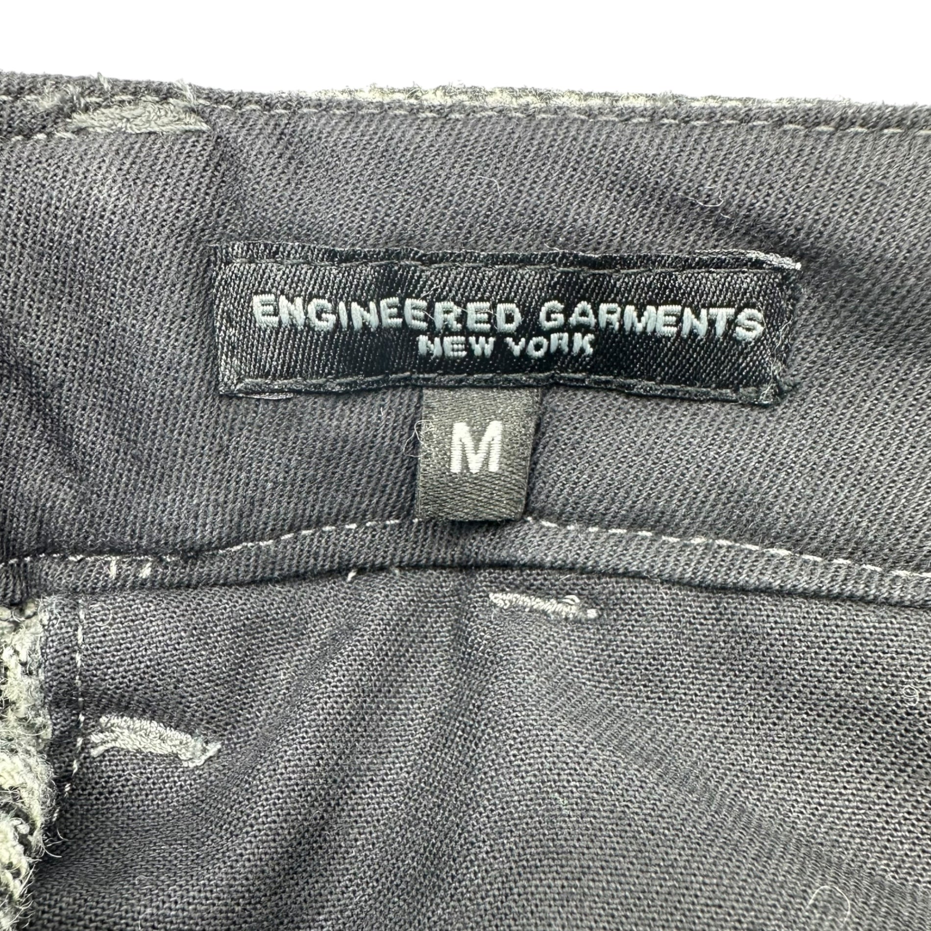 Engineered Garments(エンジニアードガーメンツ) 20AW Emarson Pant Wool hound's-tooth pattern エマーソン パンツ ウール 千鳥柄 M グレー 2タック スラックス