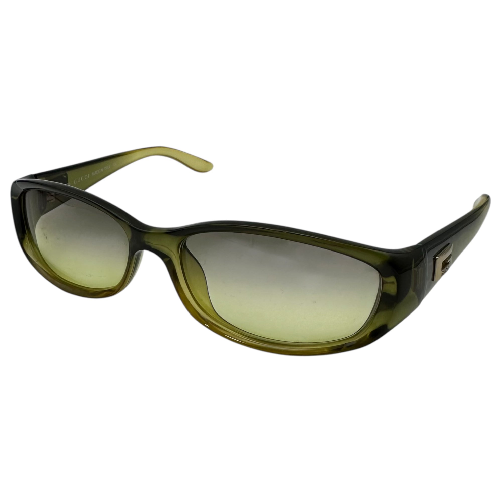 GUCCI(グッチ) G Logo Clear Sunglasses ロゴ クリア サングラス G G2456/S グリーン Y2K