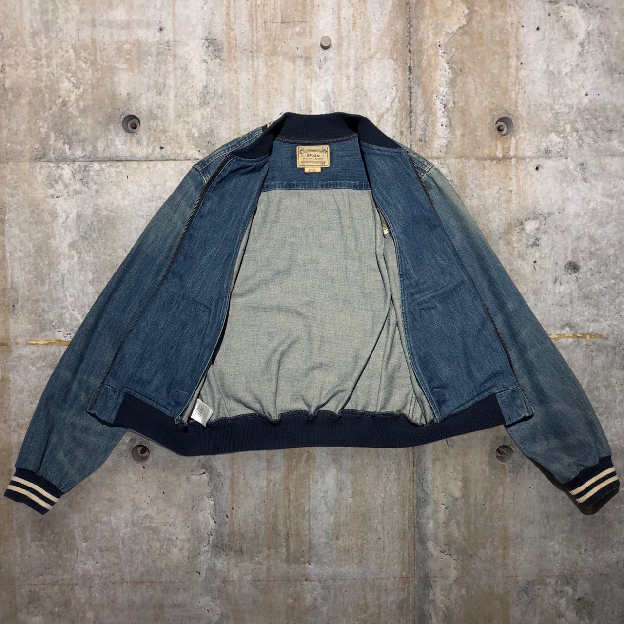POLO RALPH LAUREN(ポロラルフローレン) バーシティボンバーデニムブルゾン M ブルー