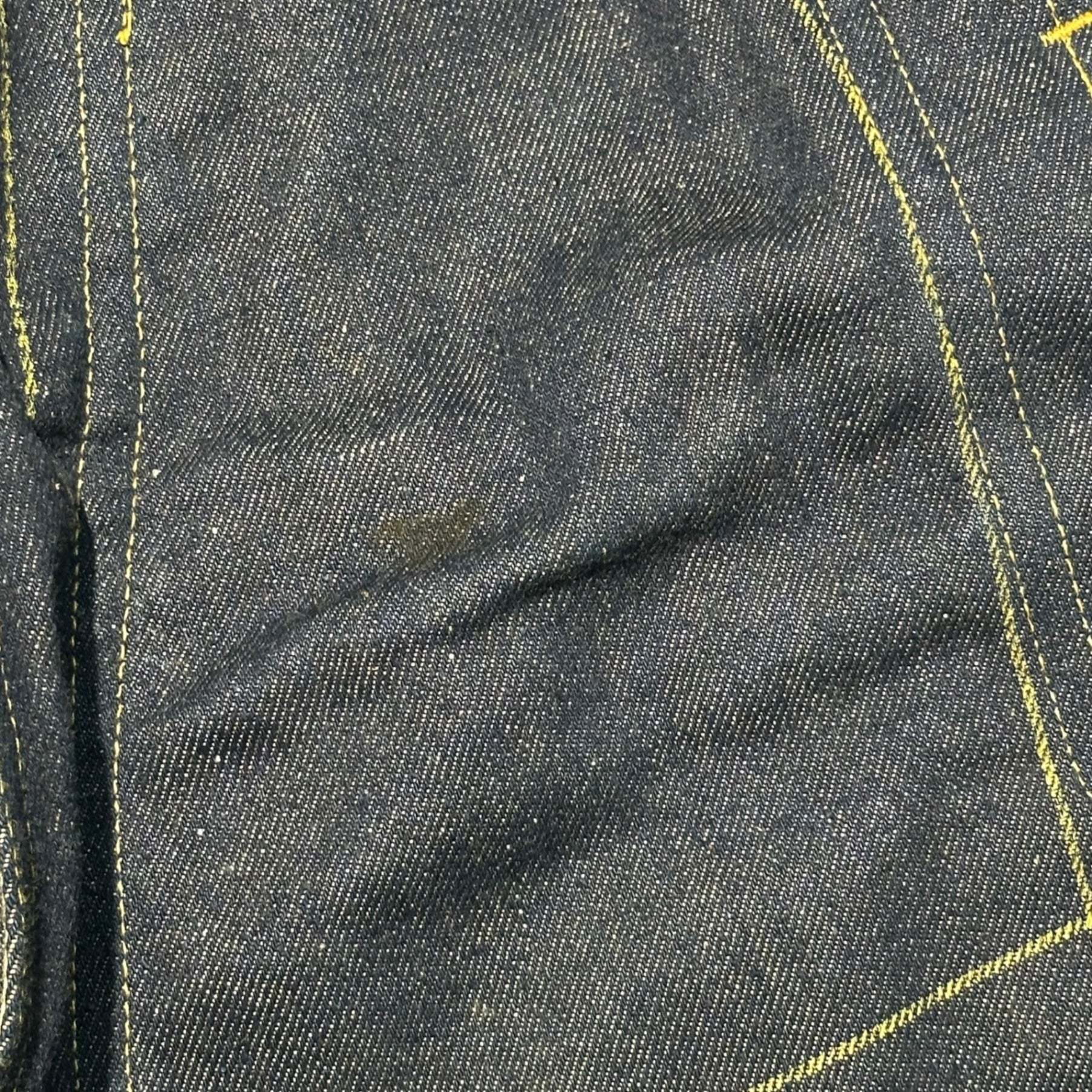 Christopher Nemeth(クリストファーネメス) 90's-00's Paint design sarouel denim overalls ペンキデザイン サルエル デニム オーバーオール S インディゴ×イエロー