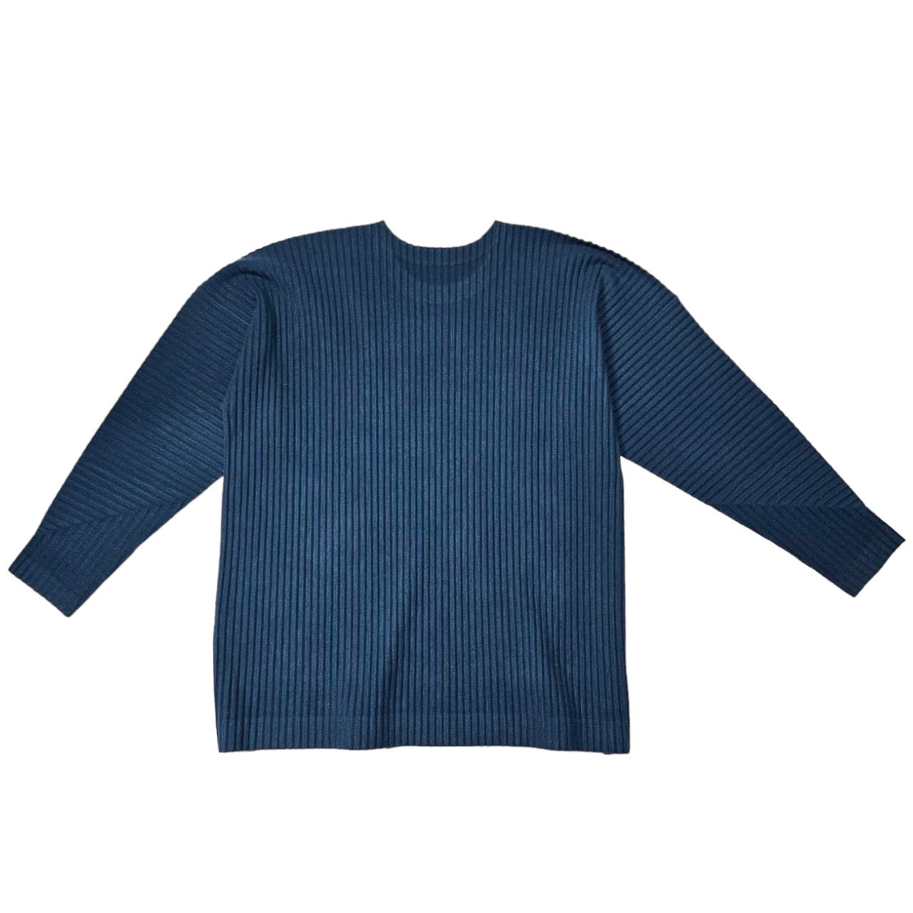 HOMME PLISSE ISSEY MIYAKE(オムプリッセイッセイミヤケ) 21SS Cotton poly pleated pullover/コットンポリプリーツプルオーバー HP21JK151 SIZE 2(M) ネイビー