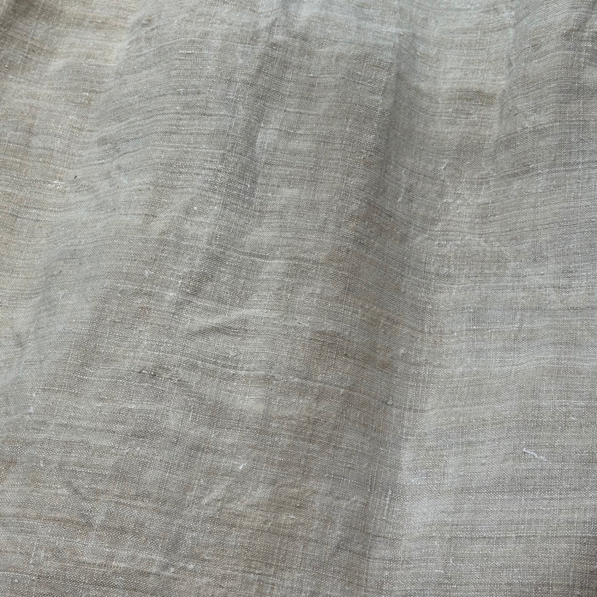 Euro antique(ヨーロッパアンティーク) 1900's~ thick linen granpashirt handwork 「JD」name ネーム刺繡入り厚手リネンのグランパシャツ 当時日常着 エクリュ