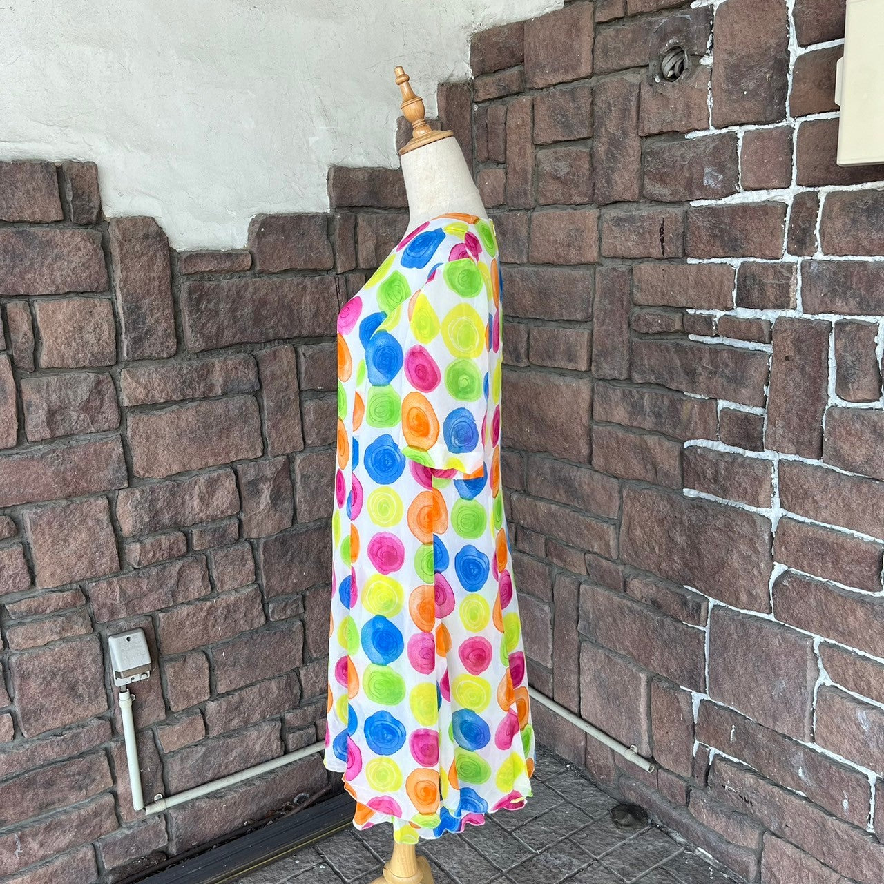 GIVENCHY(ジバンシィ) Uzu_90's~ multi-dot short sleeve dress マルチドット半袖ワンピース 44(Lサイズ程度) ミックス