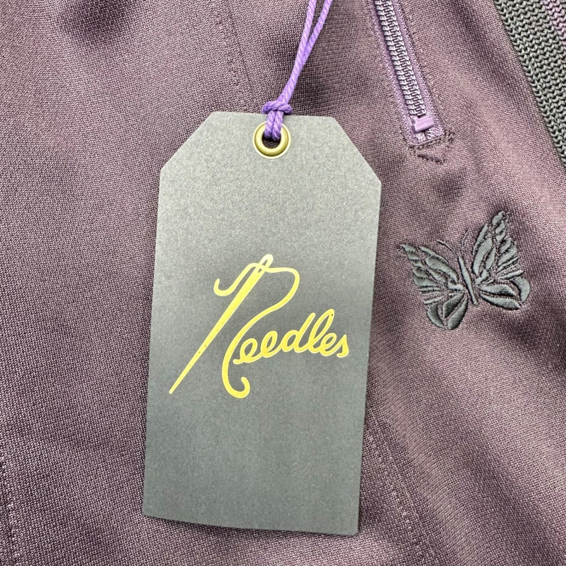 NEEDLES(ニードルズ) 24AW H.D. Track Pant - Poly Smooth ヒザデル トラック パンツ PU277 XS ボルドー ワイド バギー