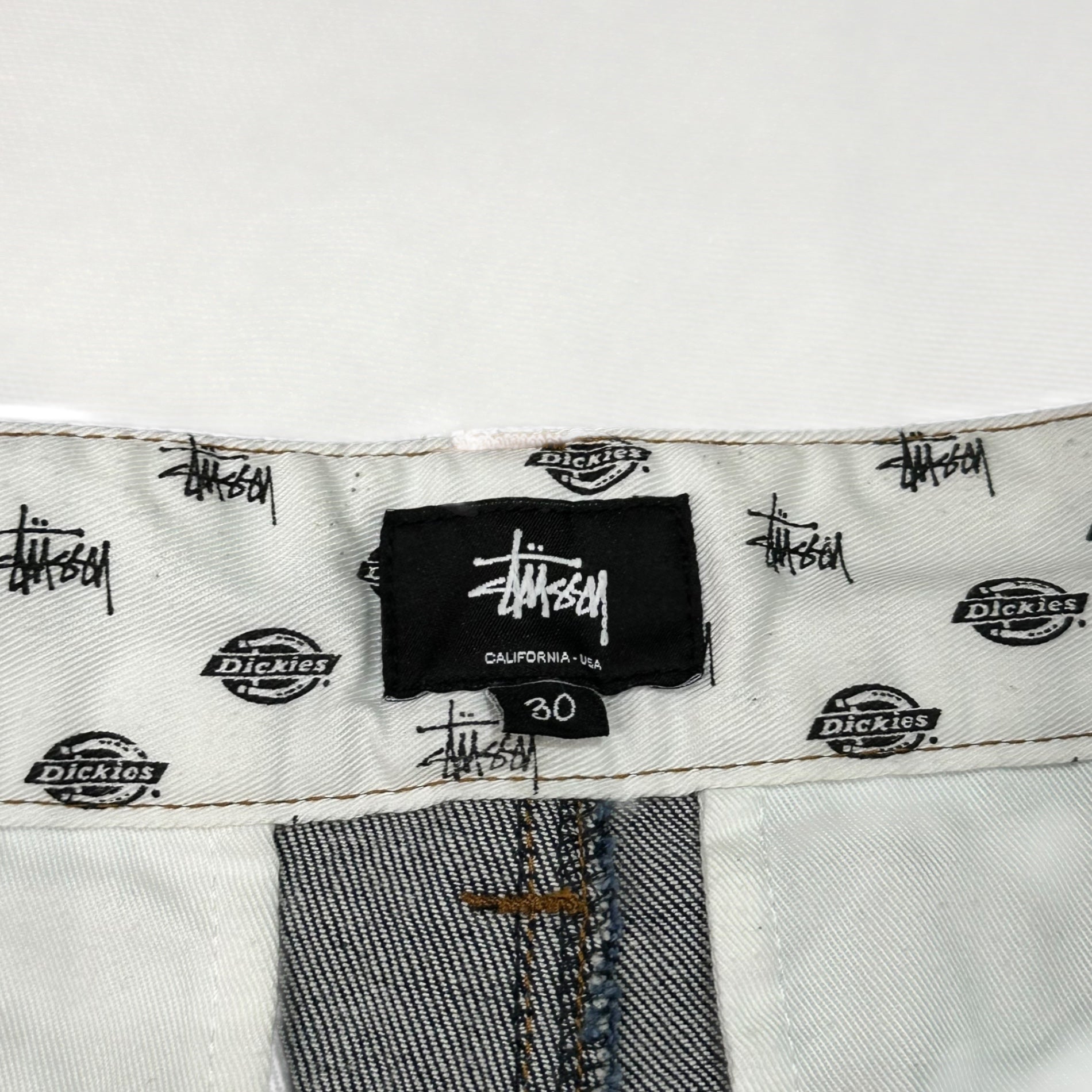 STUSSY×Dickies(ステューシー×ディッキーズ) Double Name Denim Trouser Pants ダブルネーム デニム トラウザー パンツ DI-ST-13FW03M W30 インディゴ