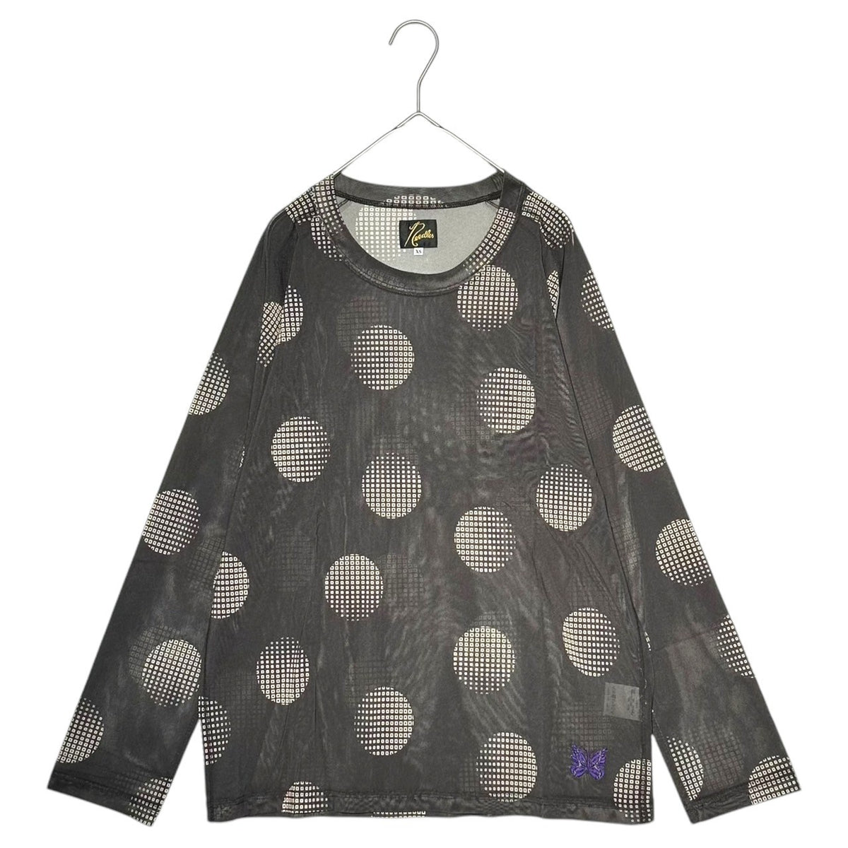 NEEDLES(ニードルズ) L/S U NECK TEE-Poly Mesh 長袖 Uネック Tシャツ 