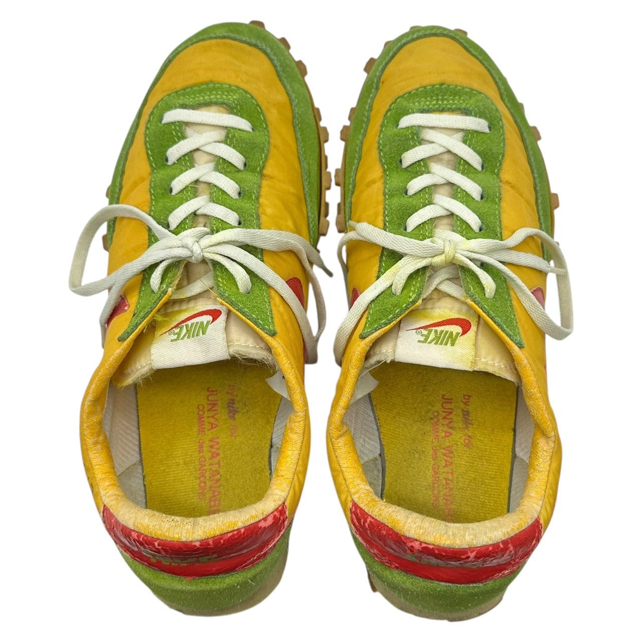 COMME des GARCONS JUNYA WATANABE MAN × NIKE(コムデギャルソンジュンヤワタナベマン × ナイキ) 02SS WAFFLE RACER LOW CUT SNEAKER ワッフルレーサー ローカット スニーカー 306695-761 WI-K112 29cm イエロー×グリーン×レッド ジュンヤマン初期 稀少品 ソール劣化有