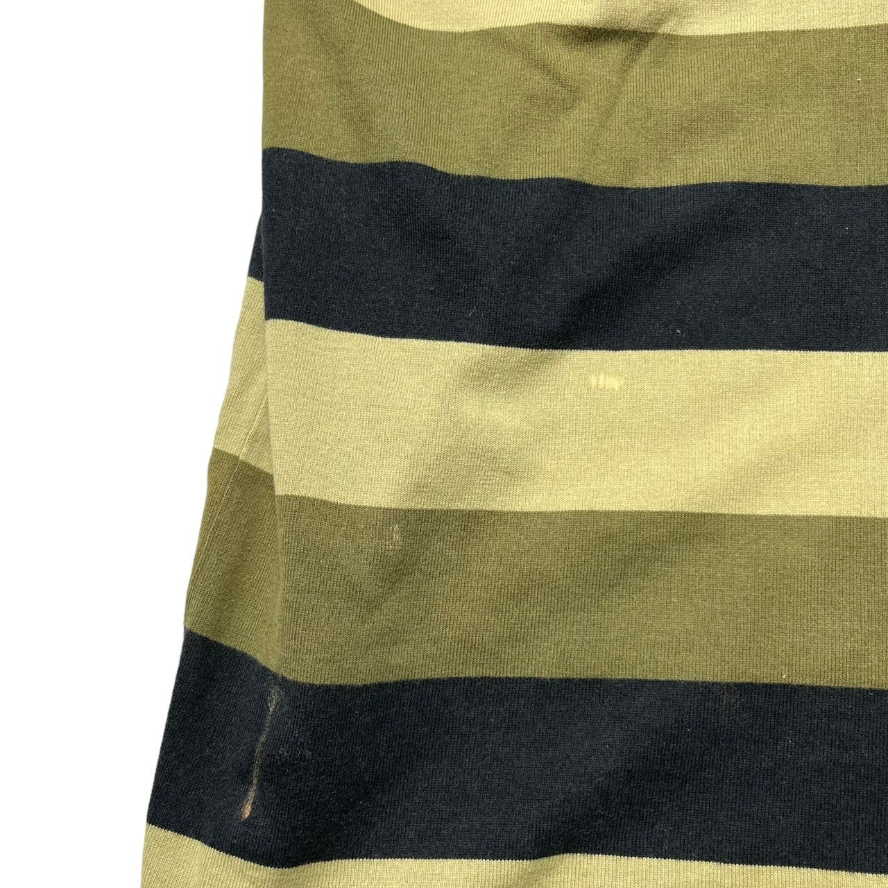 MILKBOY(ミルクボーイ) 90’s Sleeve logo border T-shirt 袖ロゴ 刺繍 ボーダー Tシャツ 0T0090 表記消え(L程度) カーキ×ブラック 90年代 初期