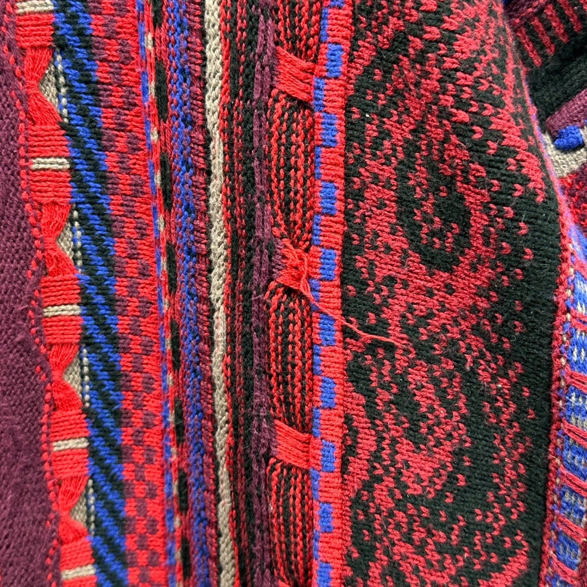 VINTAGE(ヴィンテージ) 90's L /S Crew Neck 3D Knit 90年代 長袖 クルーネック ニット L レッド×ブルー CROFT&BARROW