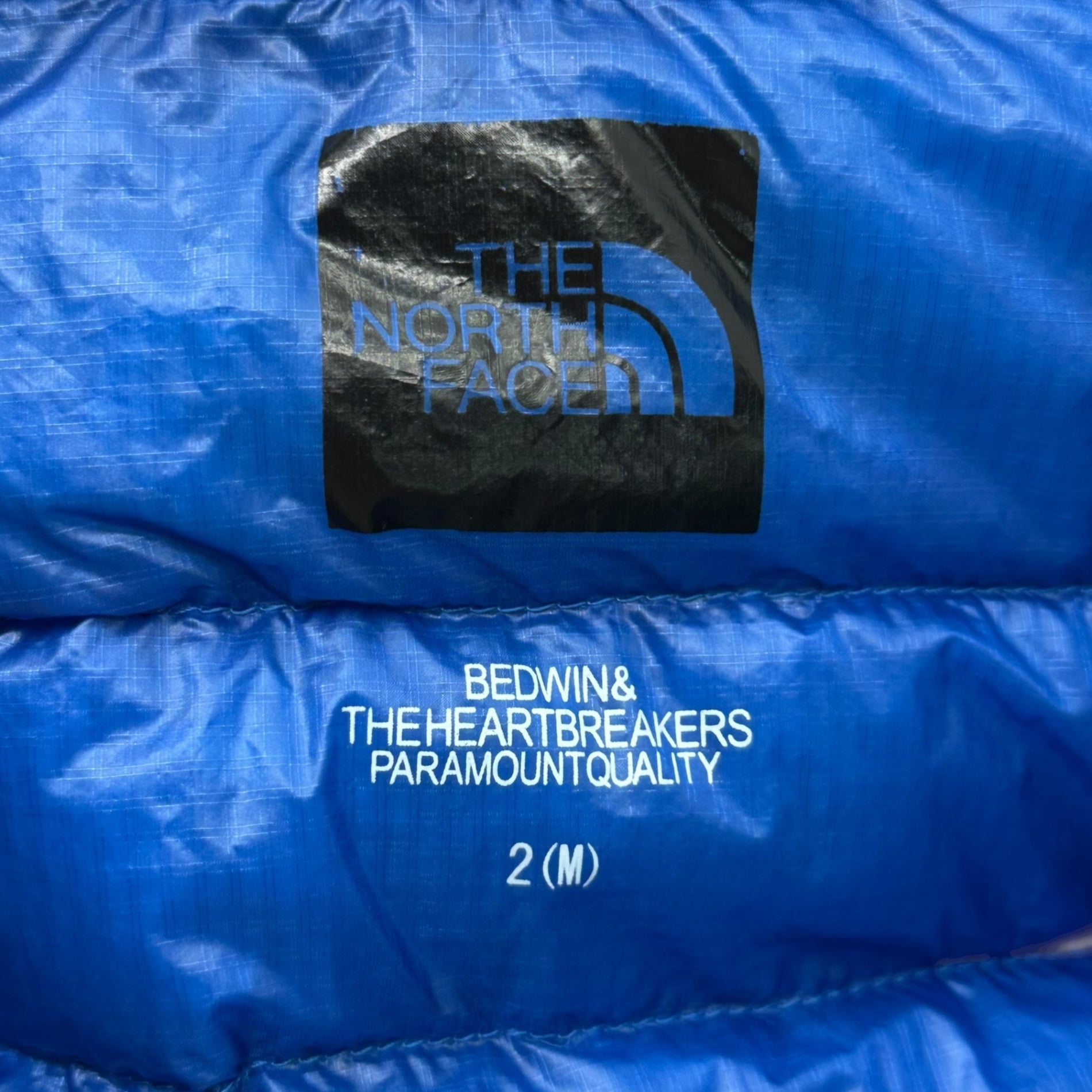 THE NORTH FACE×BEDWIN(ザノースフェイス×ベドウィン) 別注 LIGHT HEAT HOODIE ライト ヒート フーディー ND19070E 2(M) ブルー ダウン ジャケット コラボ