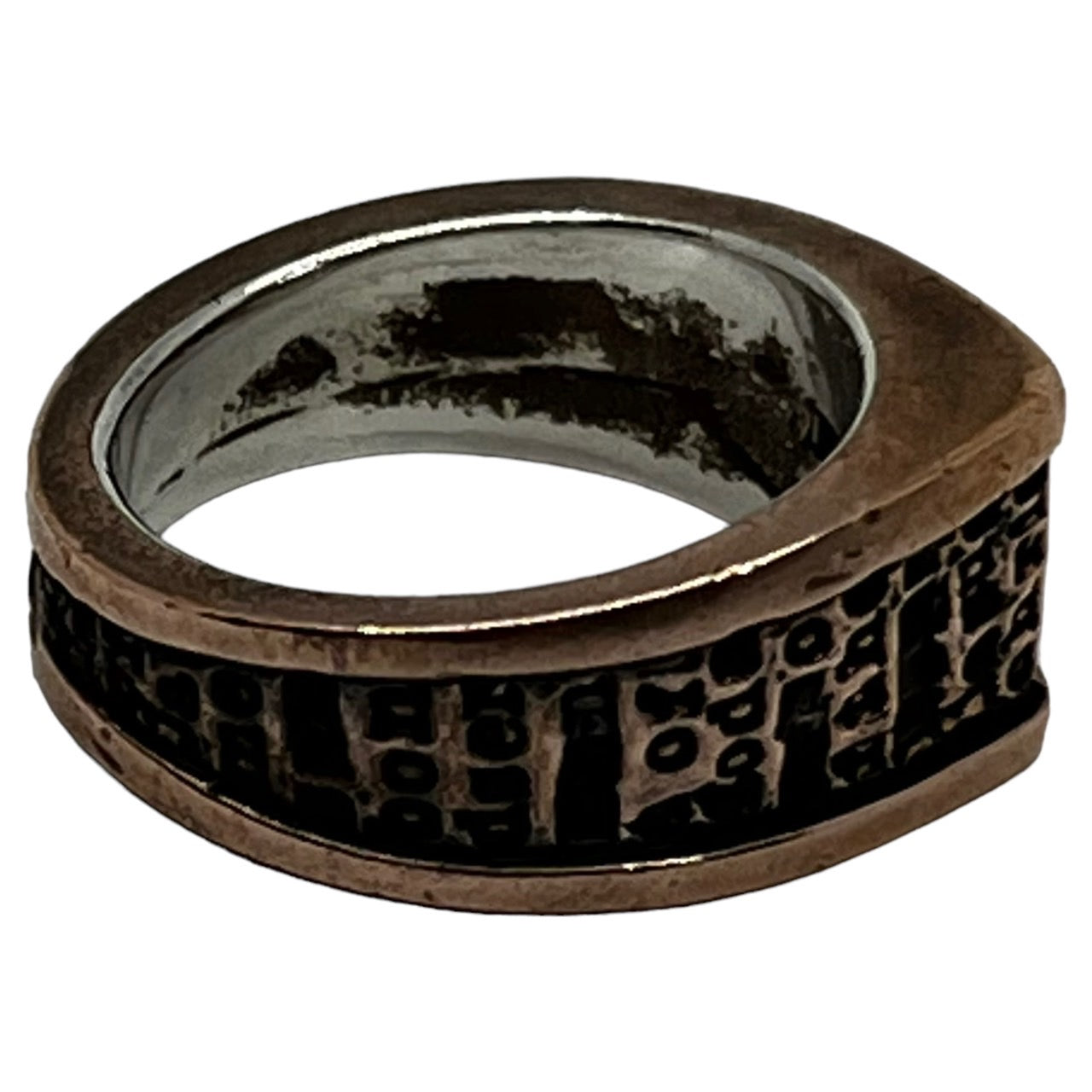 JAM HOME MADE(ジャムホームメイド) ヤコブリング SIZE 15号 ブロンズ×シルバー The Epistle of James(ヤコブの手紙)一節引用モデル