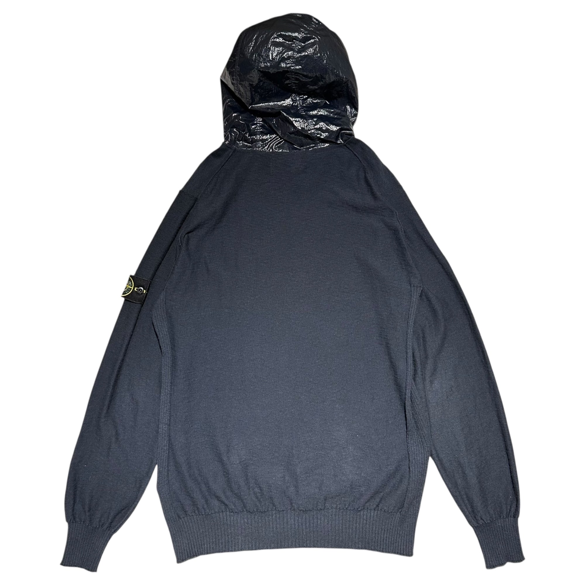 STONE ISLAND(ストーンアイランド) 21SS Nylon metal hood knit hoodie ナイロン メタル フード ニット パーカー 7415545B0 XL ネイビー