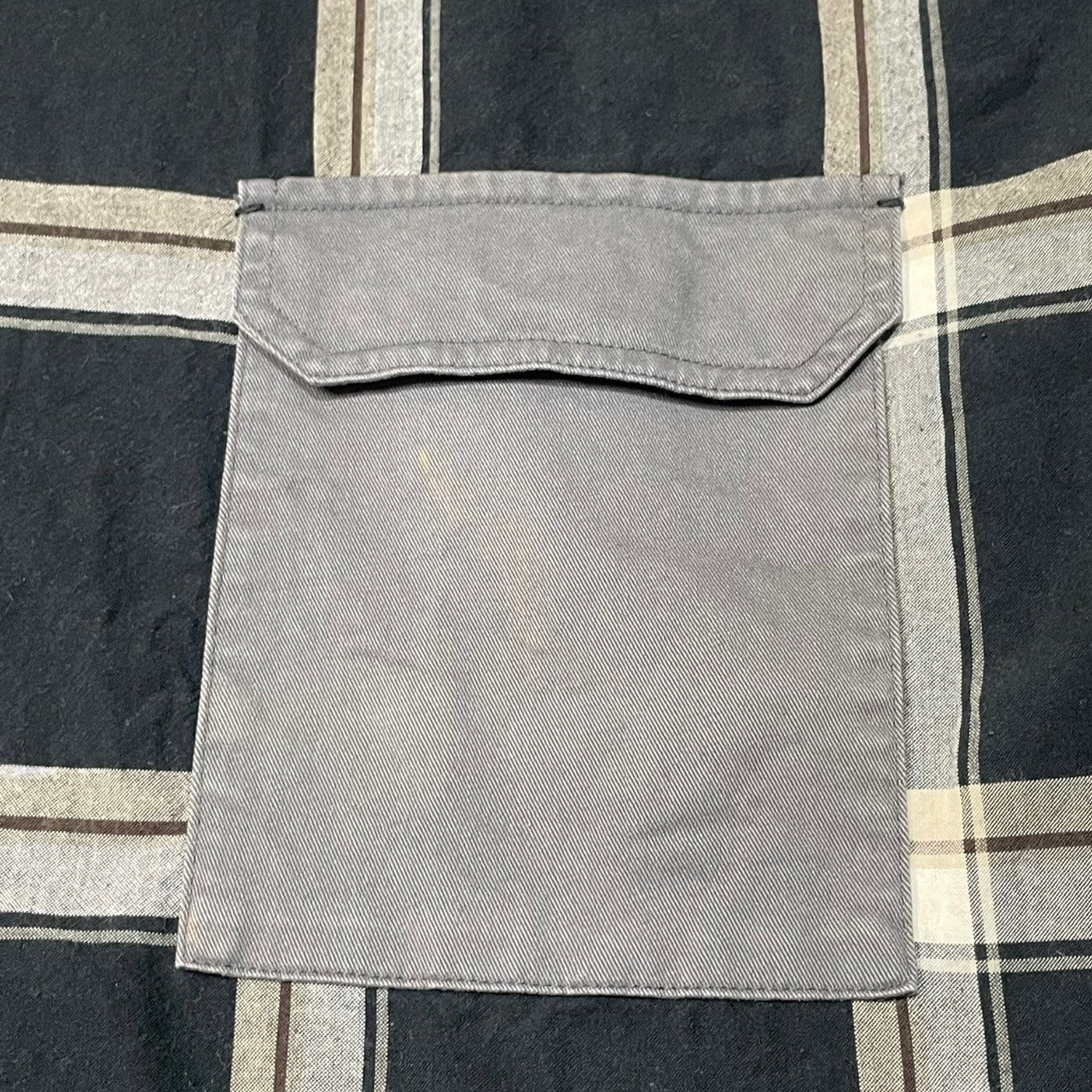 SUNSEA(サンシー) 17SS pullover check shirt プルオーバー チェック シャツ 17S23 SIZE 3(L) ブラック×グレー