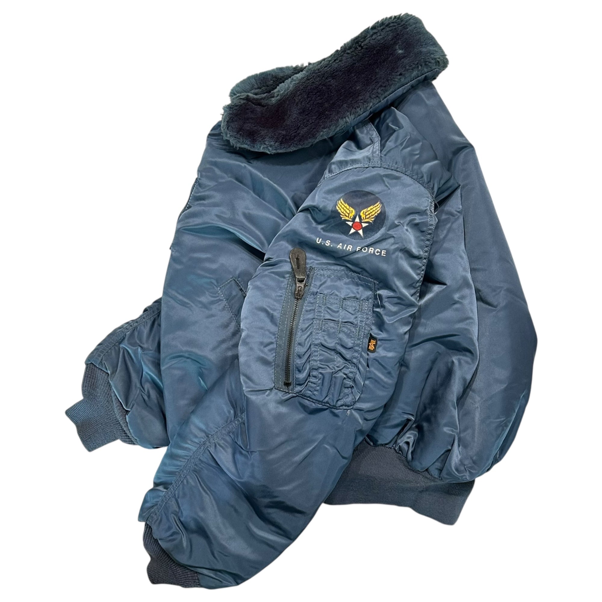 ALPHA INDUSTRIES(アルファ インダストリーズ) B-15C Flight Jacket フライト ジャケット 8310-483250-293 L ネイビー USA製 50's復刻