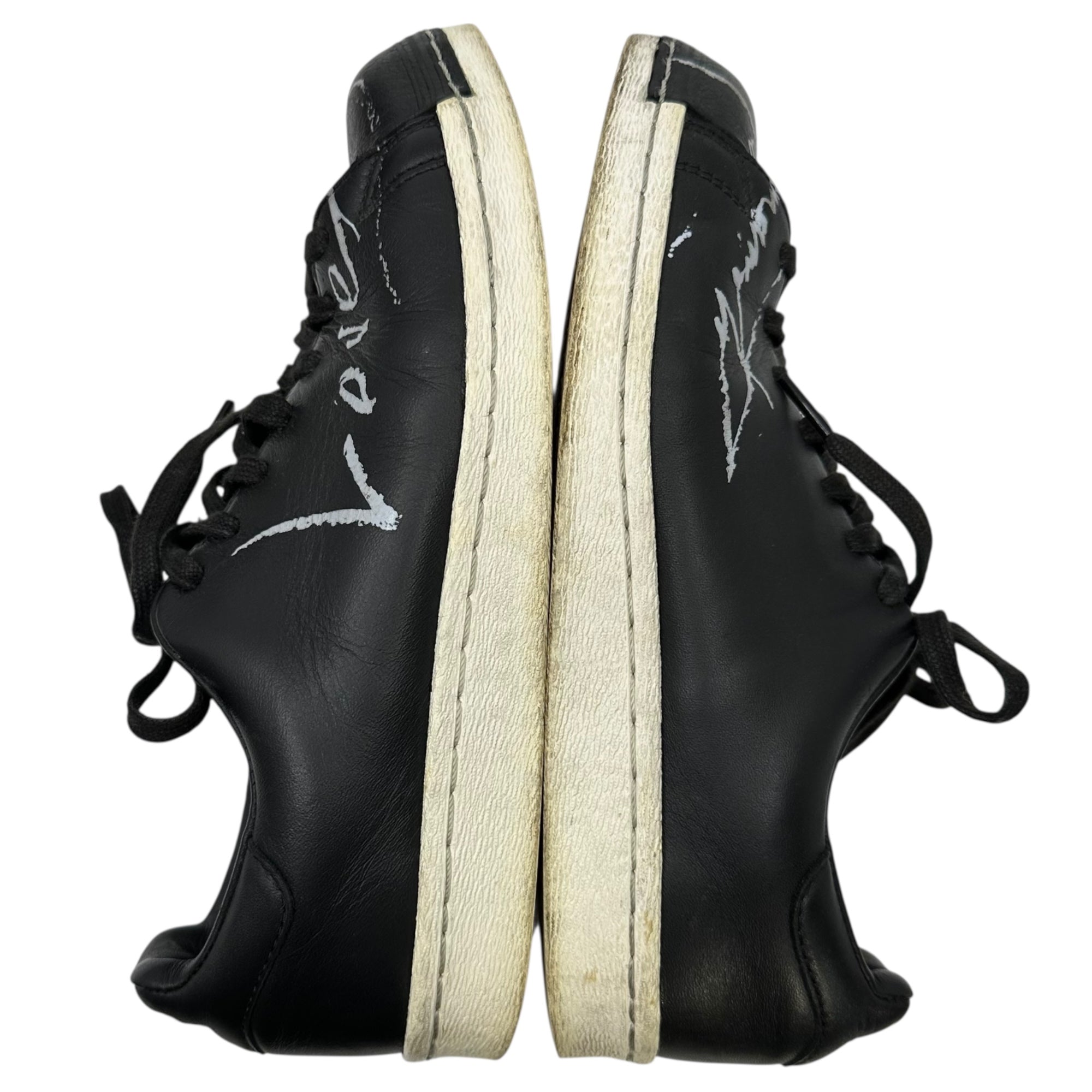 Y-3(ワイスリー) Signature Logo Low Cut Leather Sneakers シグネチャー ロゴ ローカット レザー スニーカー EF2264 24.0cm ブラック×ホワイト