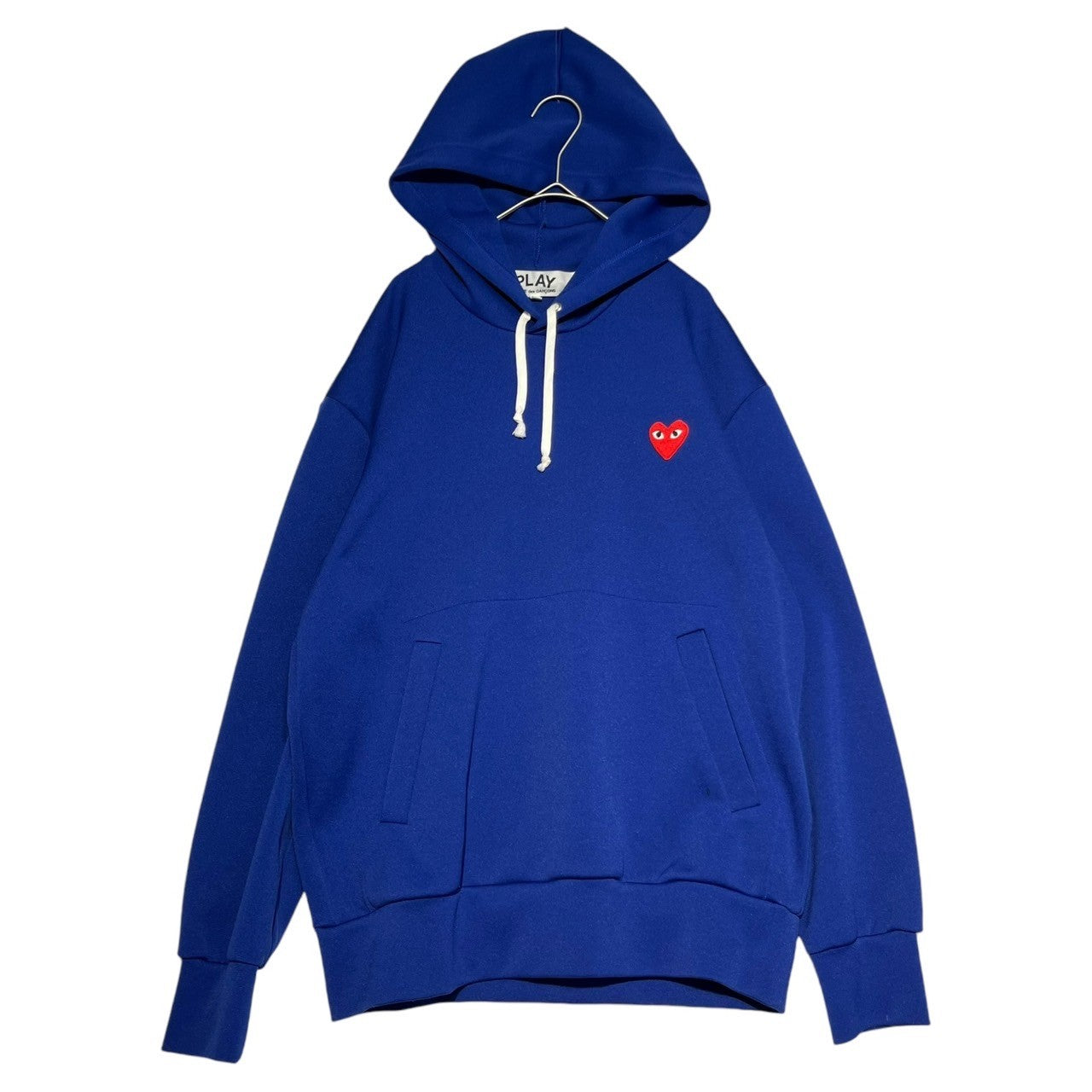 PLAY COMME des GARCONS(プレイコムデギャルソン) PLAY HOODED SWEATSHIRT RED HEART プレイ フーディ レッド ハート AZ-T174 L ブルー AD2012 プルオーバー パーカー ロゴ