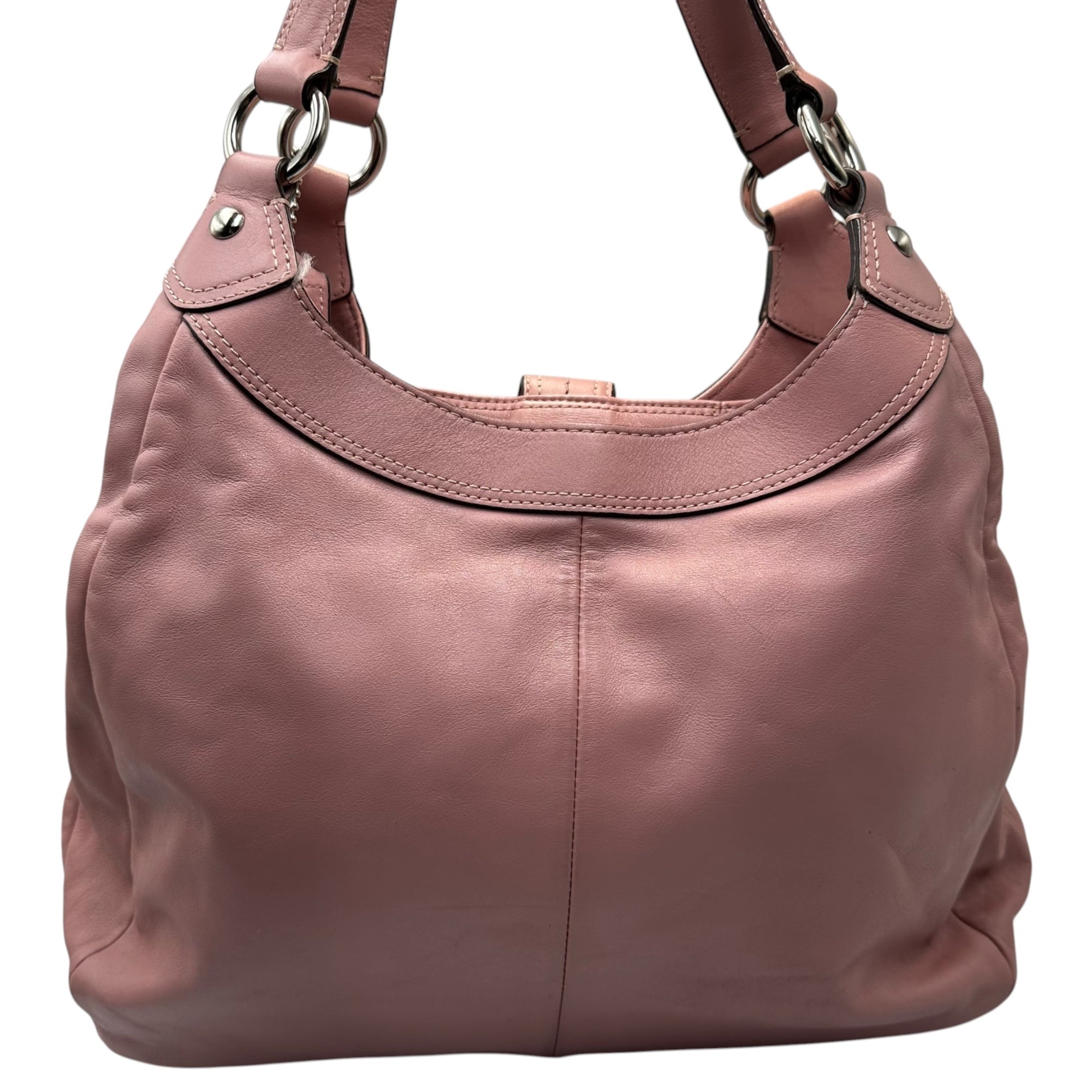 COACH(コーチ) Soho Leather Large Hobo ソーホー レザー ラージ ホーボー F17092 ピンク ワンショルダー ショルダー バッグ