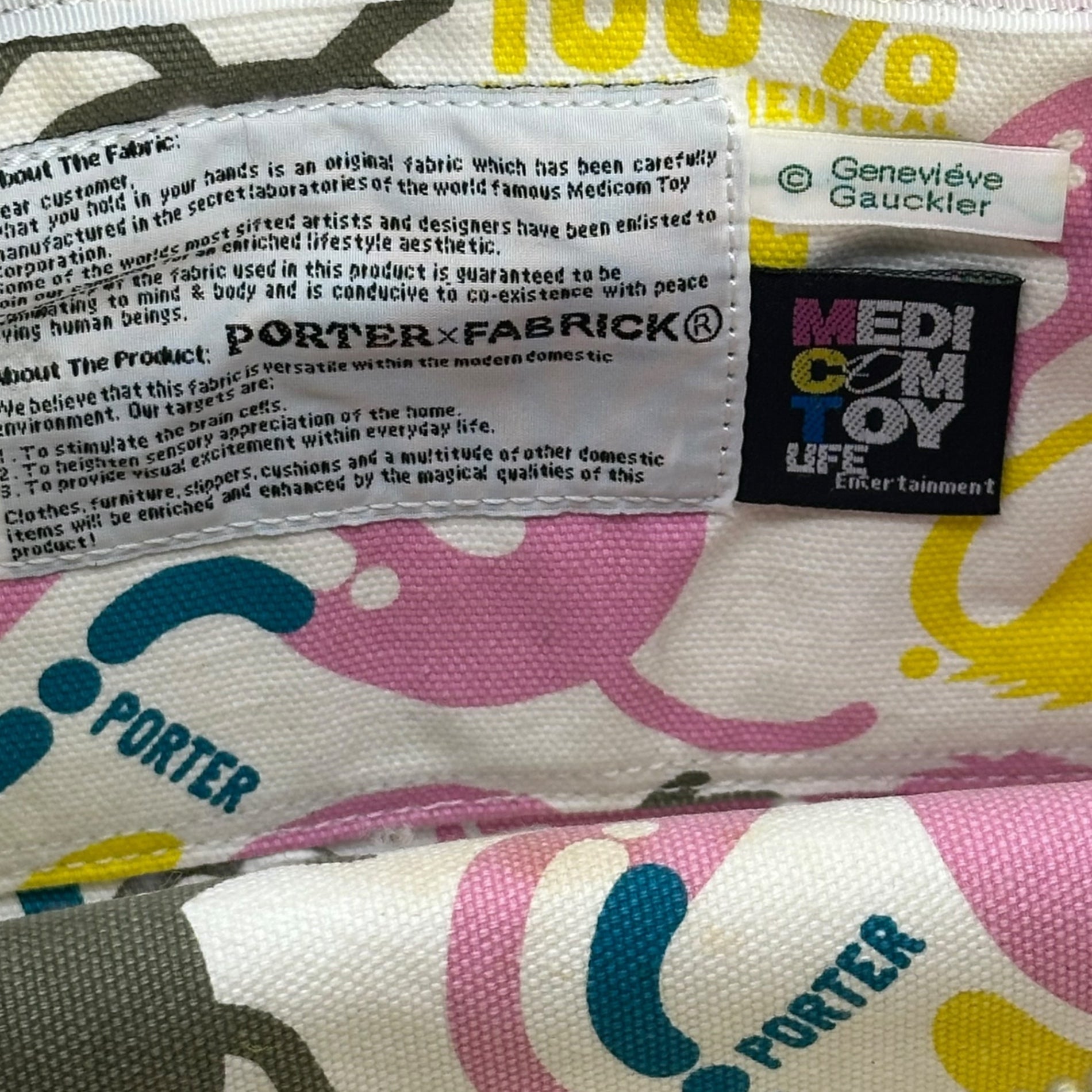 PORTER×FABRICK(ポーター×ファブリック) MEDICOM TOY Canvas Leather Mini Boston Bag メディコムトイ キャンバス レザー ミニ ボストン バッグ ブルー×ブラウン ハンド 肩掛け